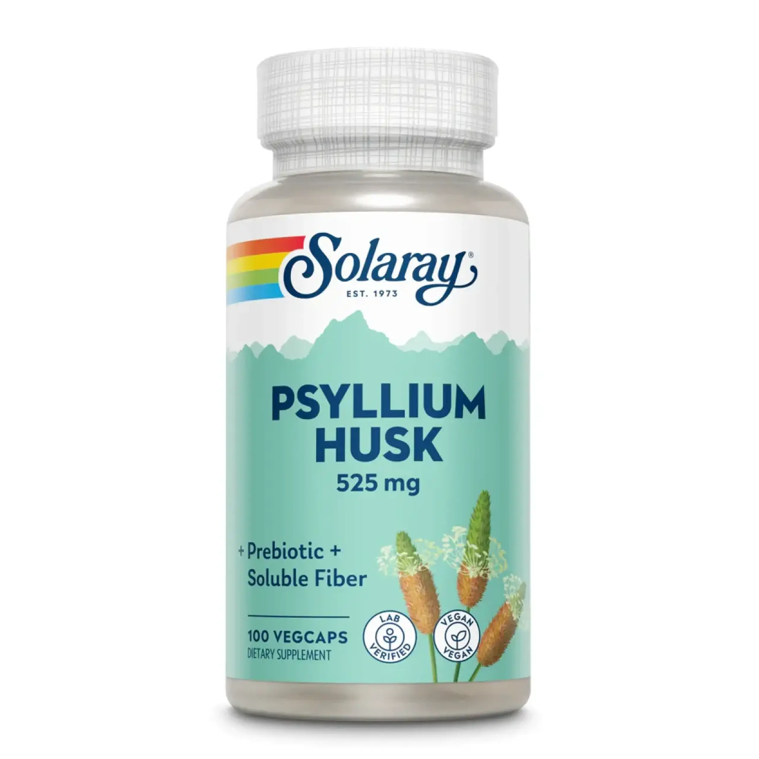 Solaray, Psyllium Husk 525 mg, 100 Veg Caps