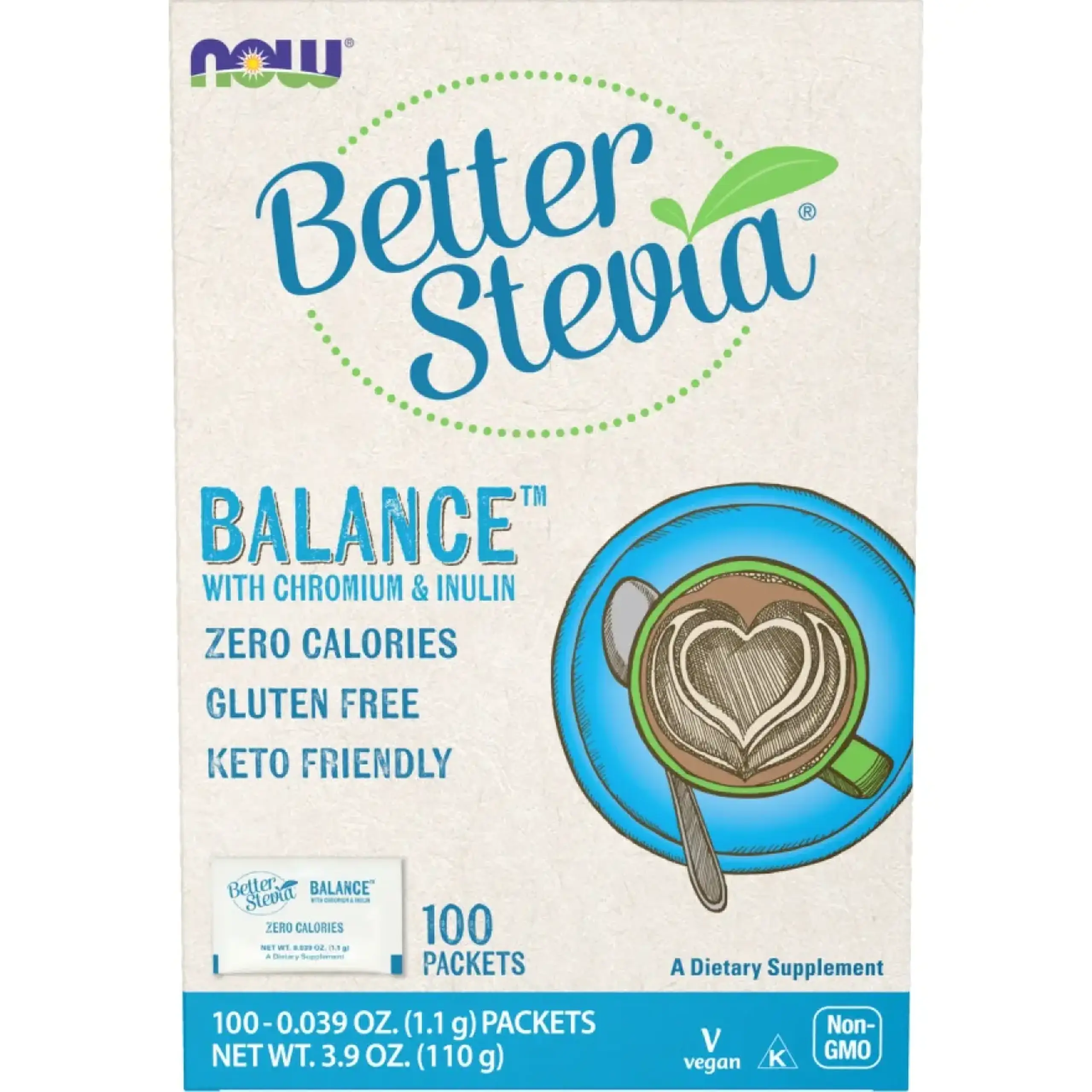 Now Foods, Better Stevia Balance, Pakets 1.1 gr