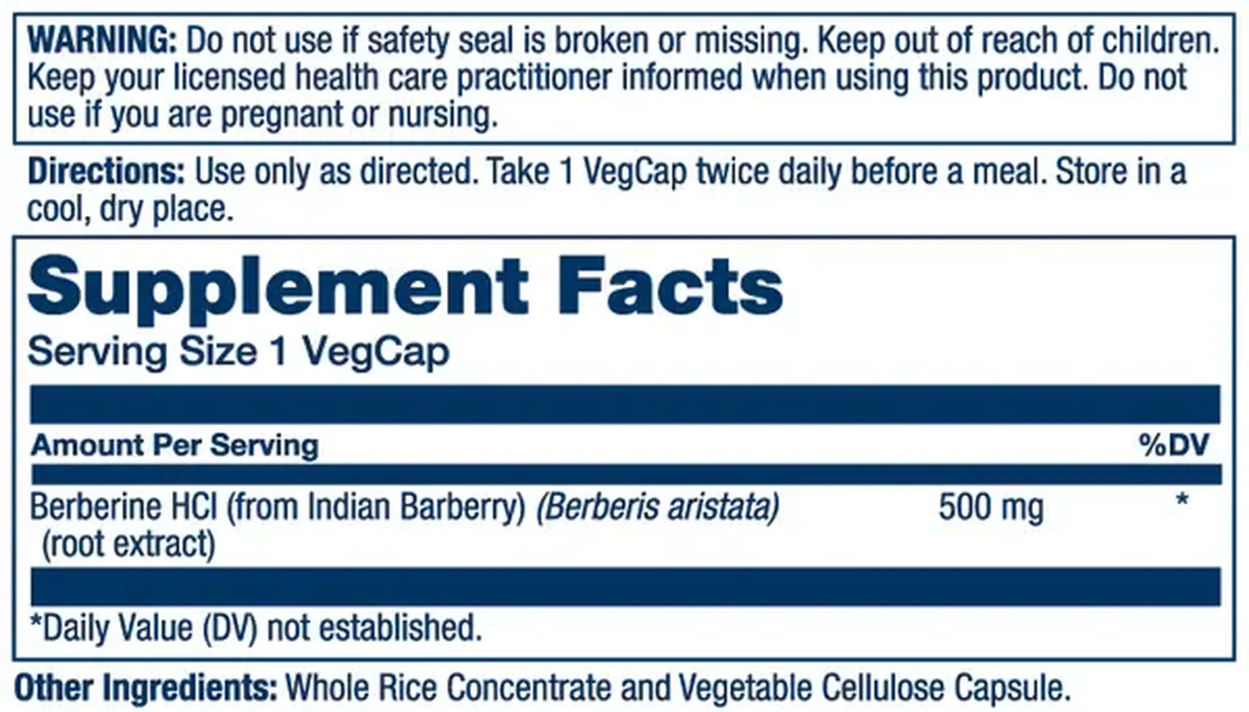 Solaray, Berberine 500 mg, 60 Veg Caps