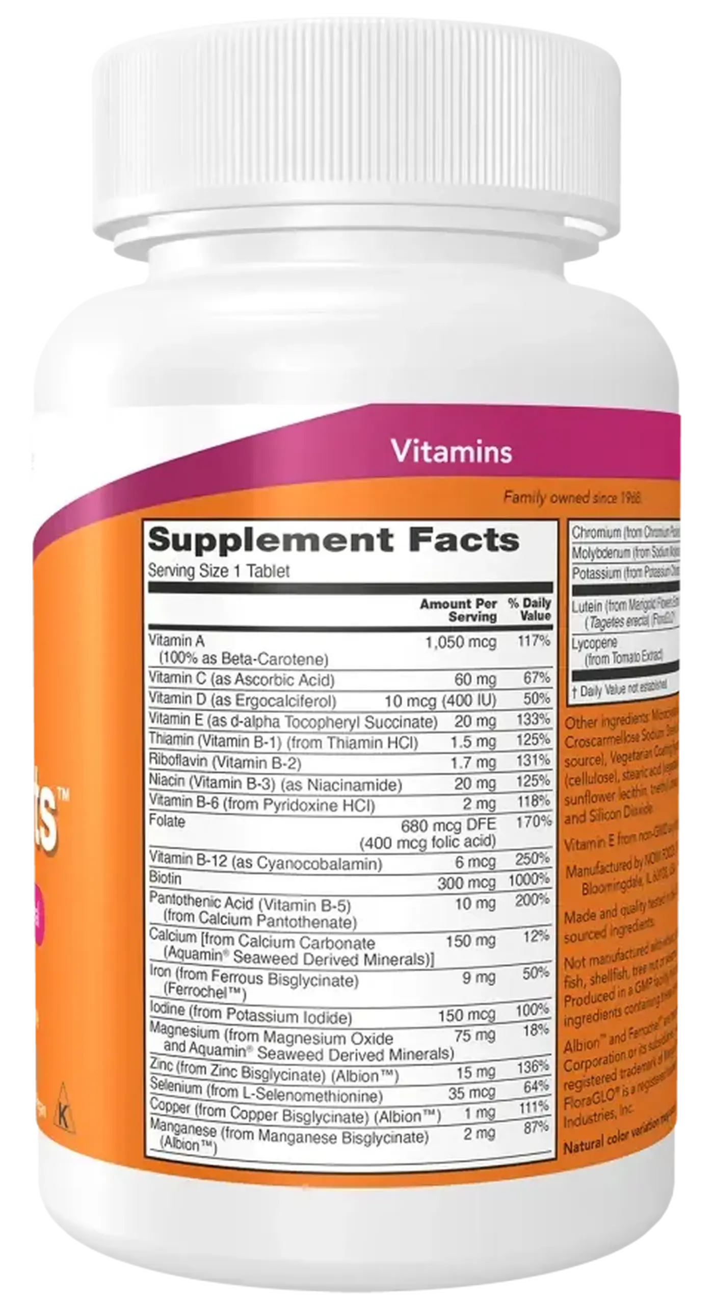 Now Foods, Daily Vits One Daily, 100 tablete