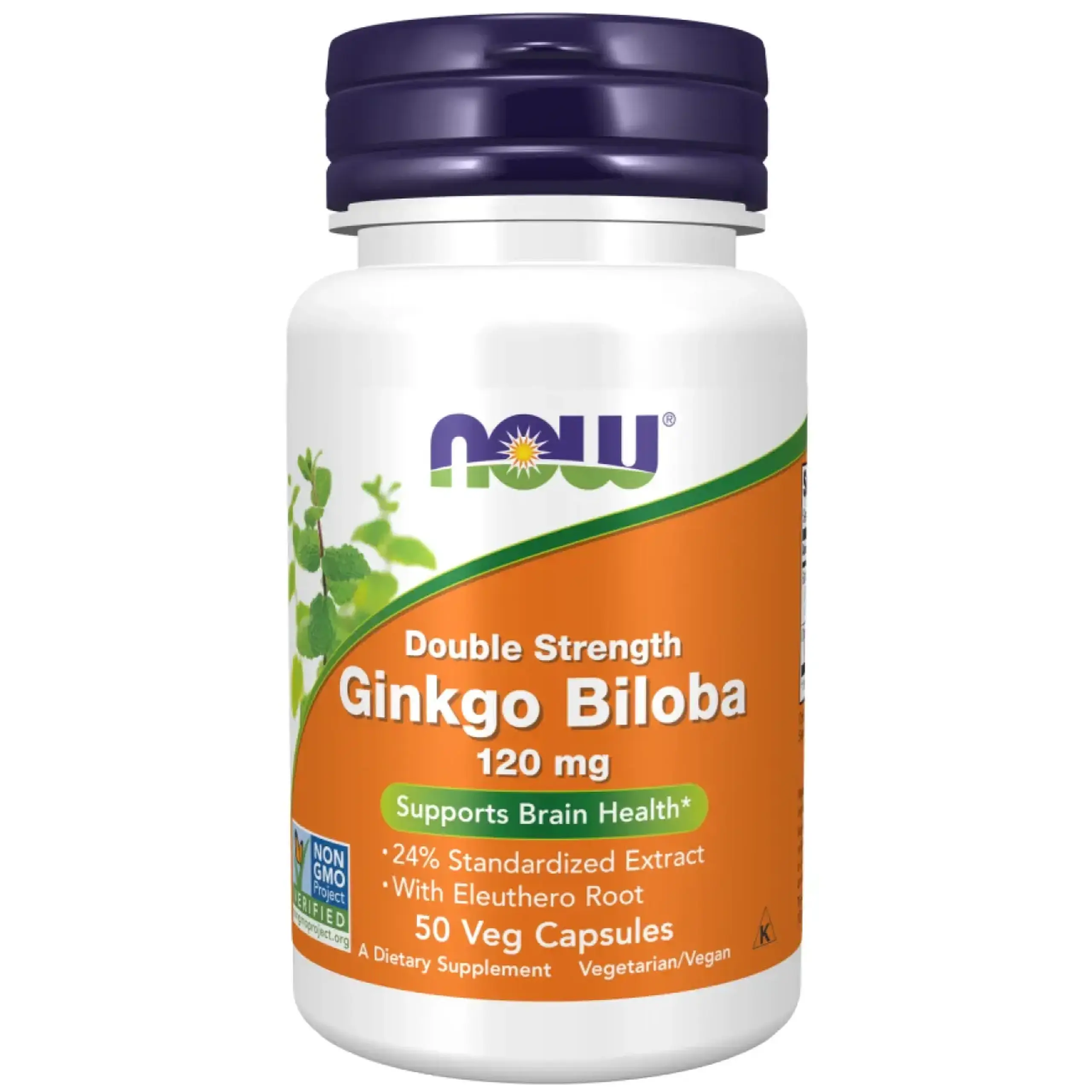 Now Foods, Ginkgo Biloba 120mg, 50 capsule vegetale
