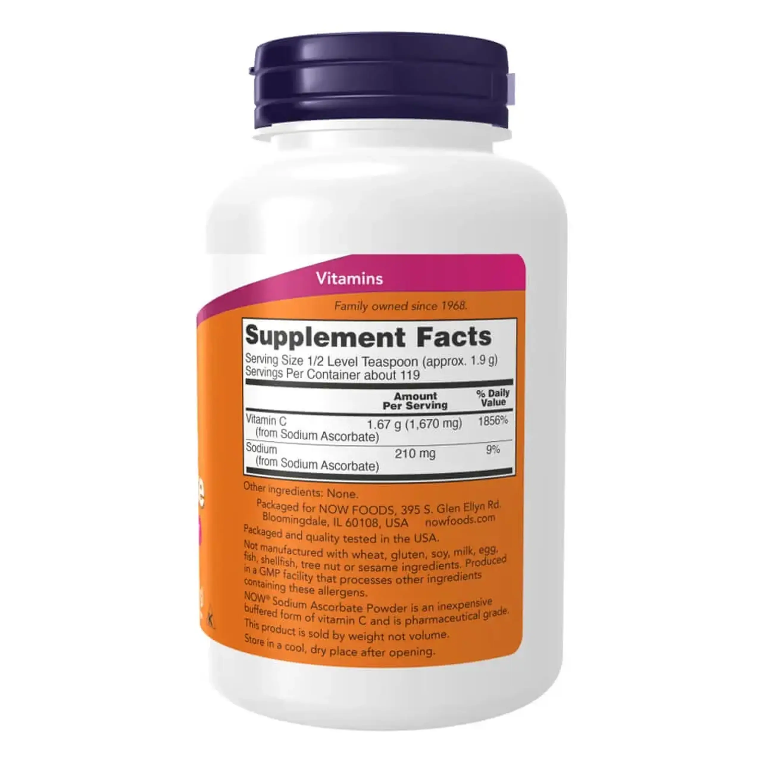 Now Foods, Sodium Ascorbate Powder, 227 g