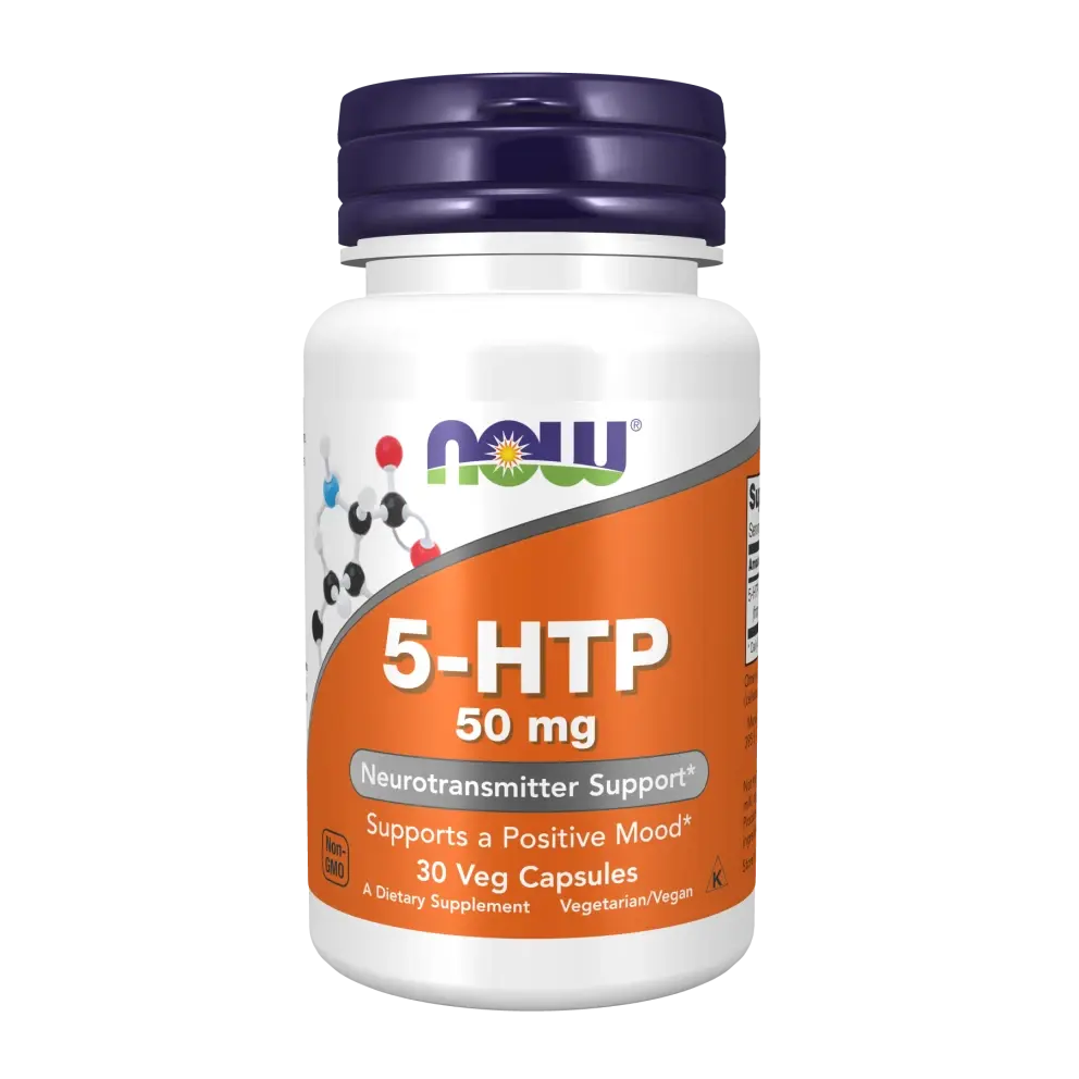 Now Foods, 5-HTP, 50 mg, 30 capsule vegetale