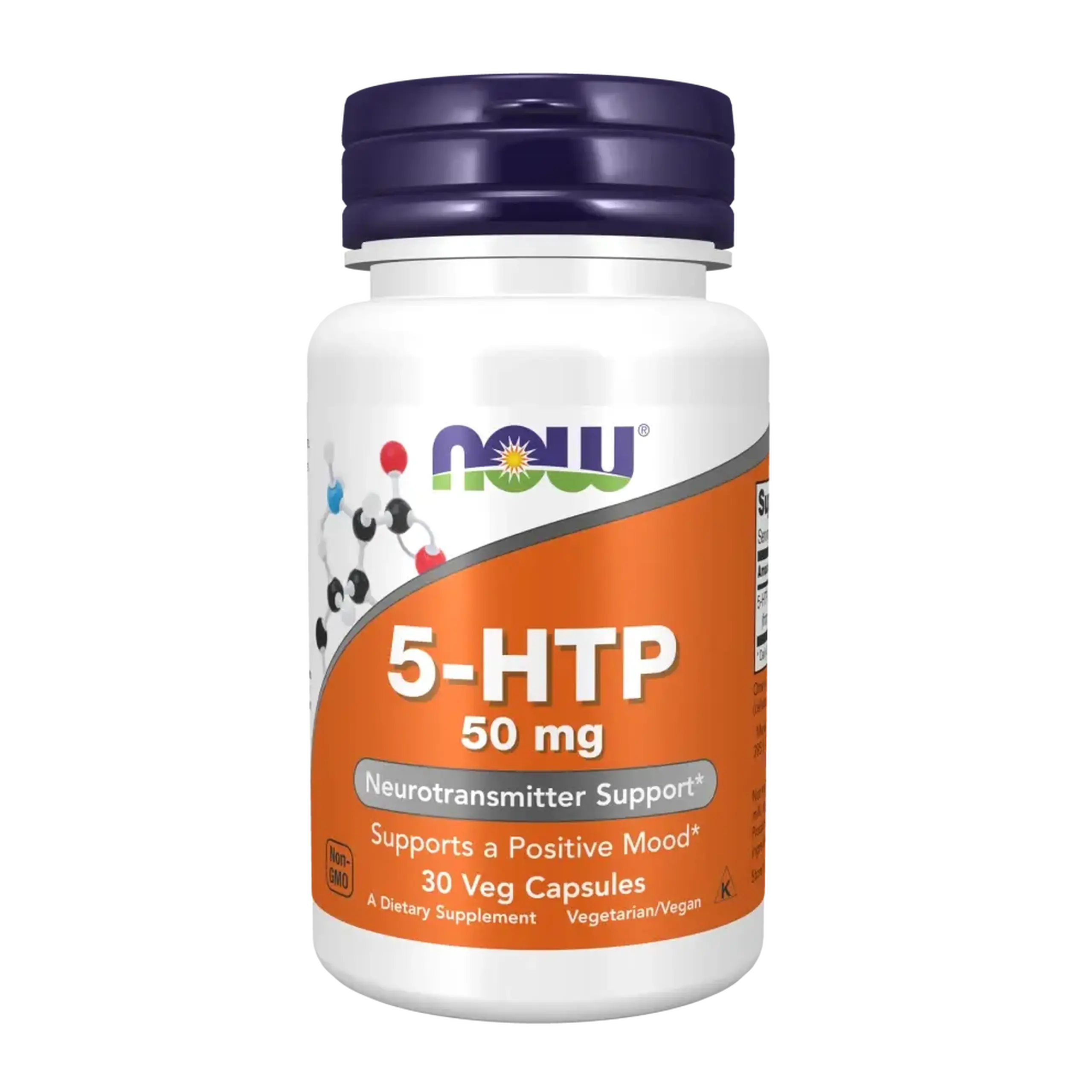 Now Foods, 5-HTP, 50 mg, 30 capsule vegetale