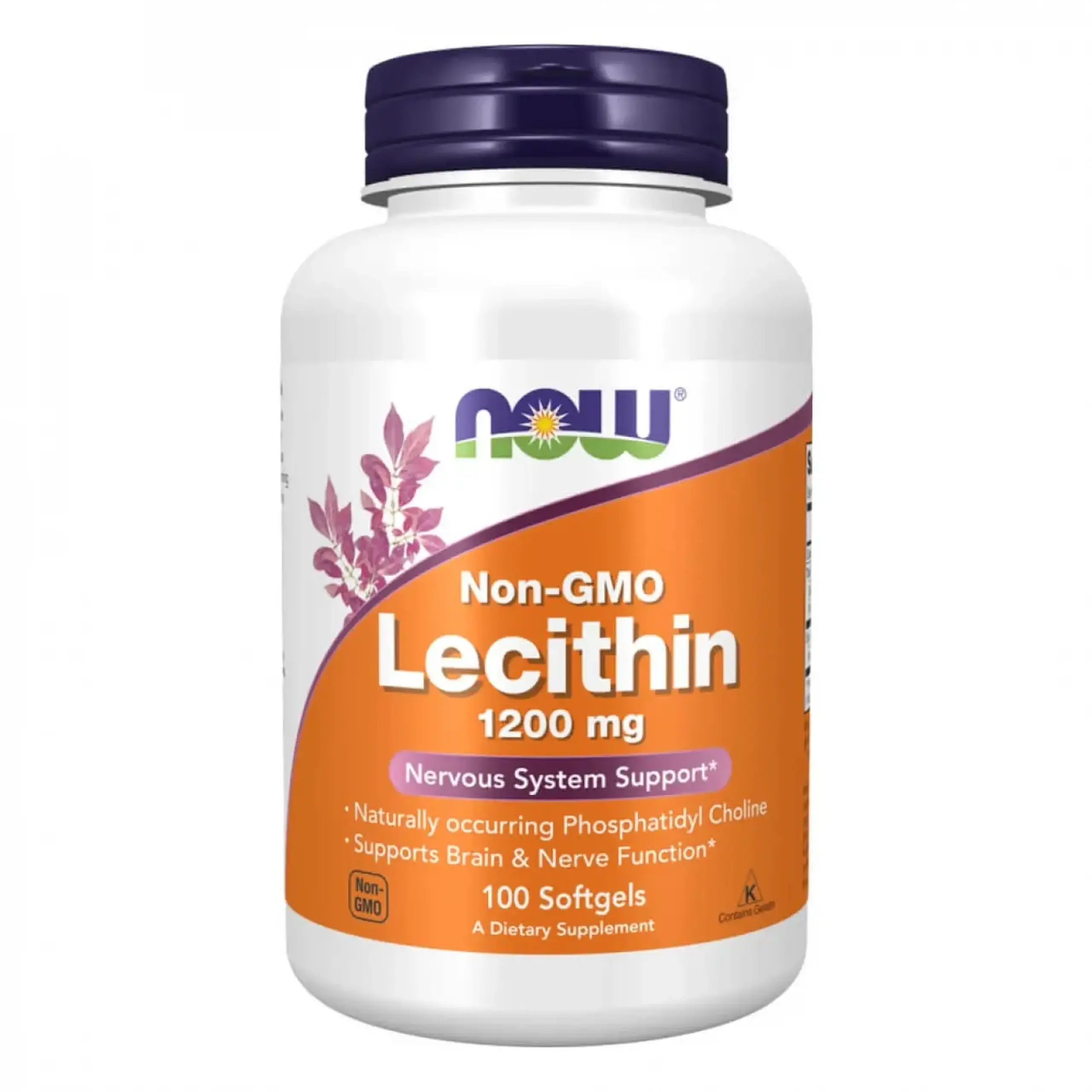Now Foods, Lecithin, 1200 mg, 200 capsule gelatinoase - Volum 100 capsule