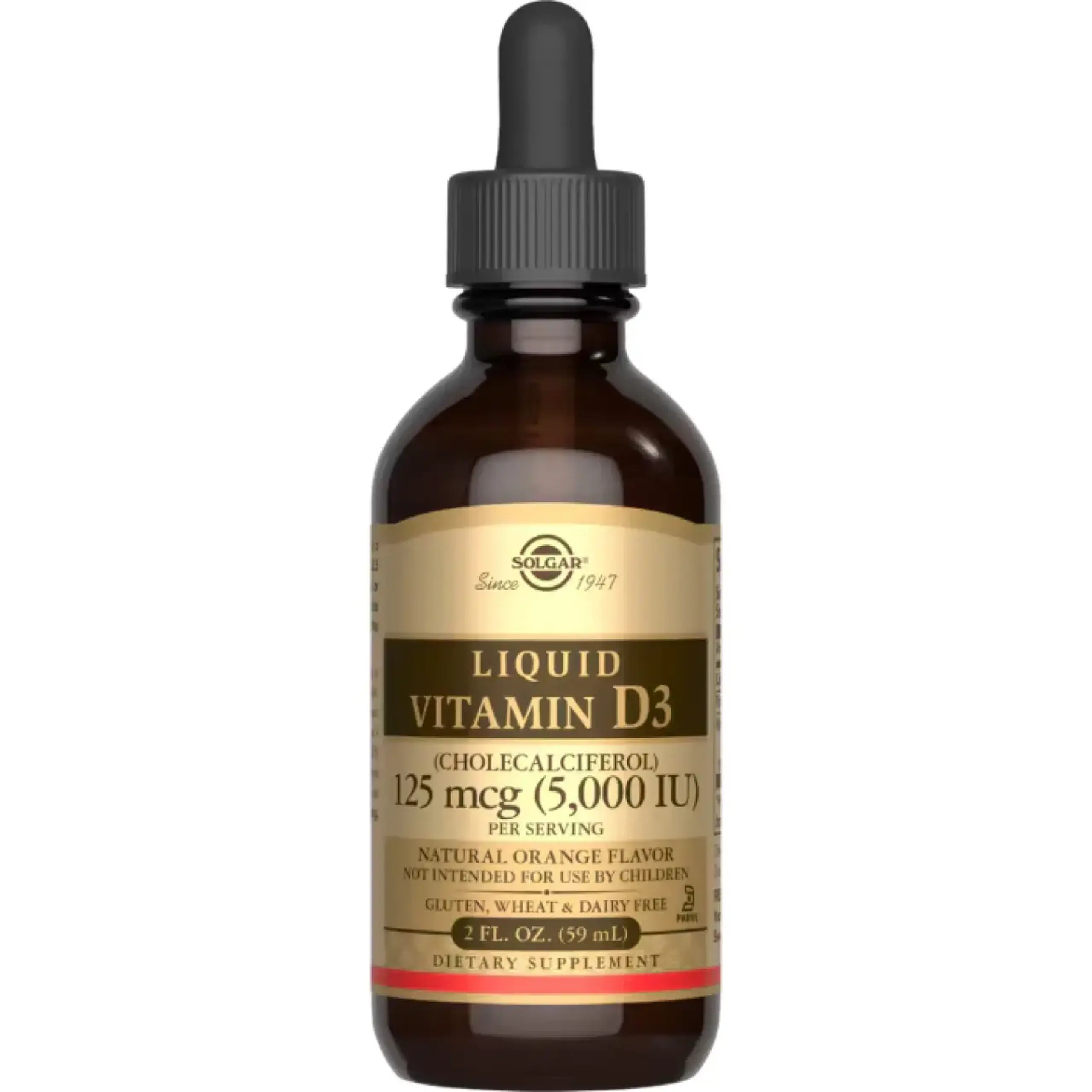 Solgar, Vitamin D-3, 5000 IU, Liquid, 59 ml