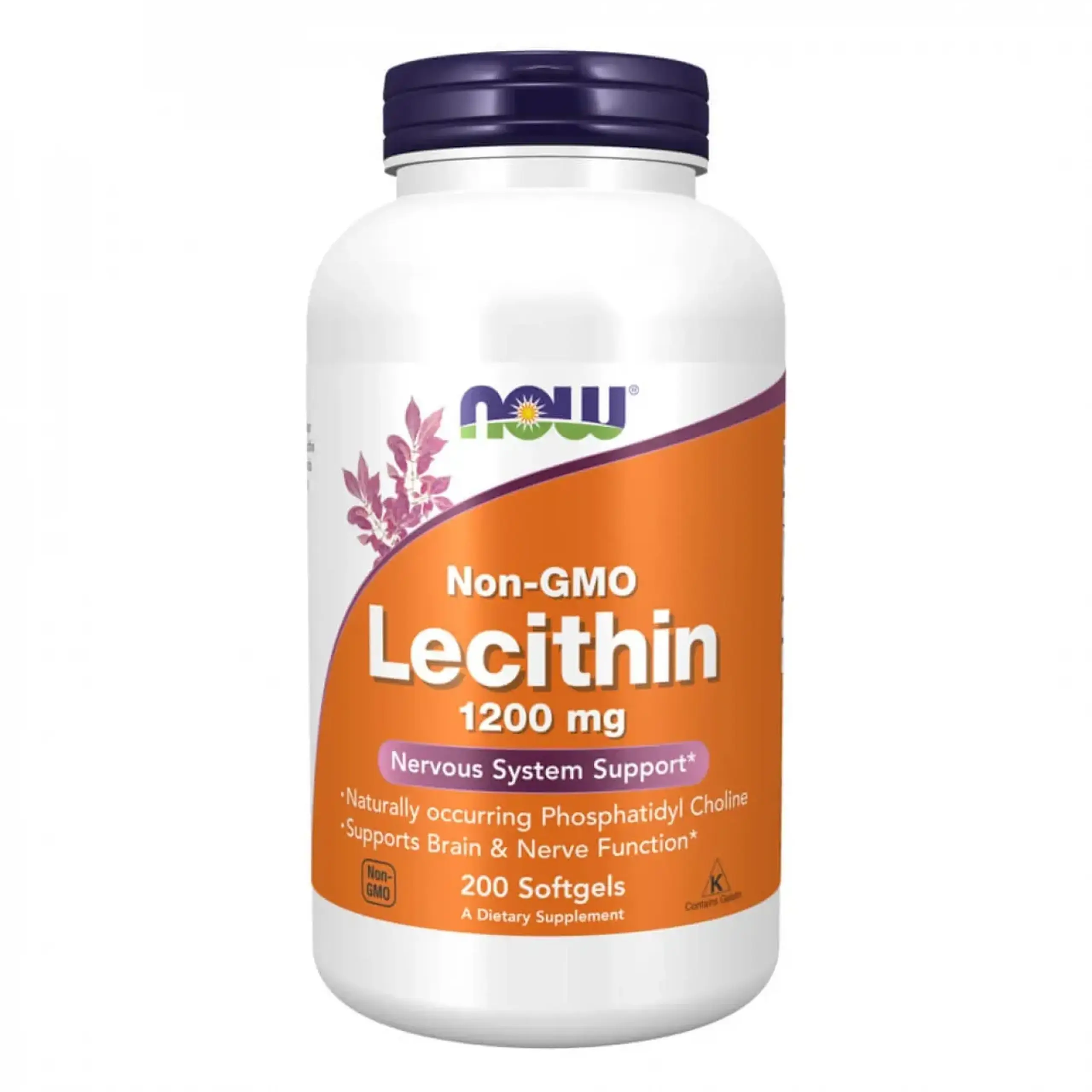 Now Foods, Lecithin, 1200 mg, 200 capsule gelatinoase - Volum 200 Tablets