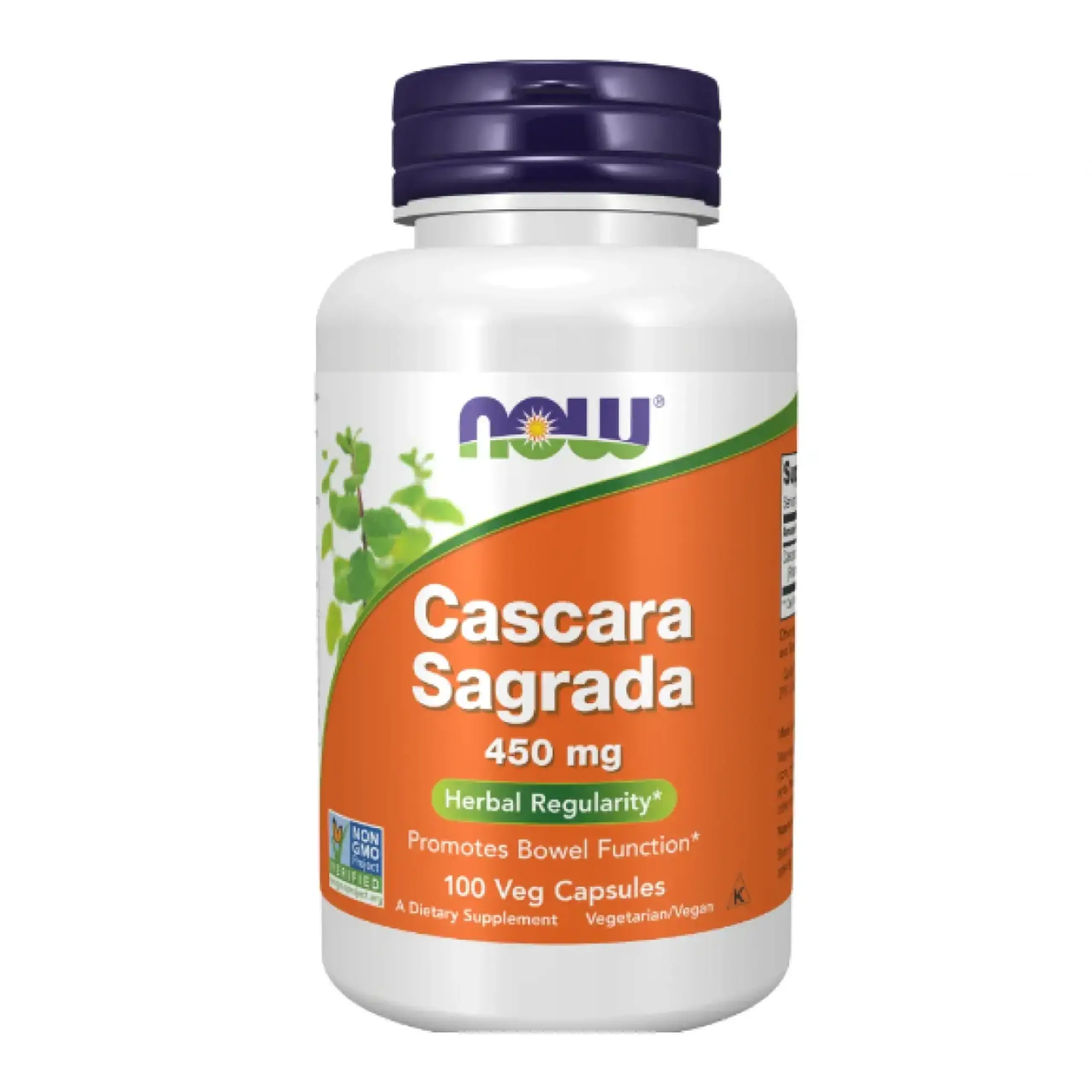 Now Foods, Cascara Sagrada, 450 mg, 100 capsule vegetale