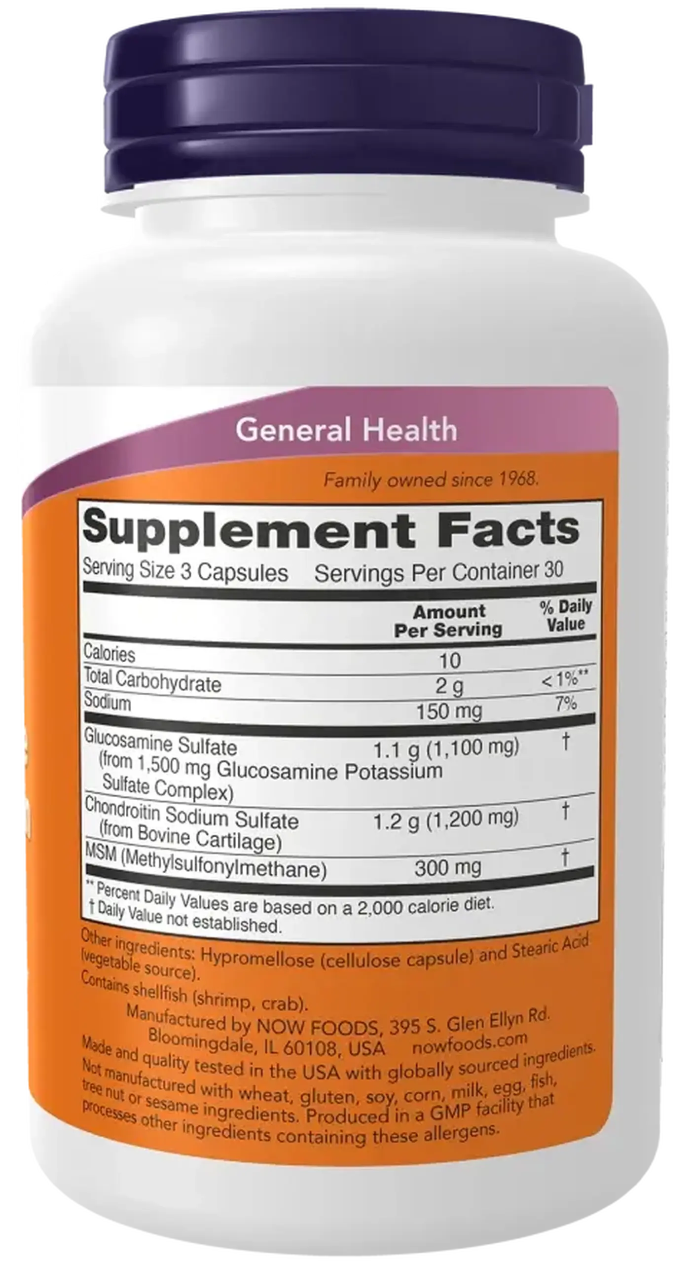 Now Foods, Glucosamine & Chondroitin with MSM, 90 capsule vegetale