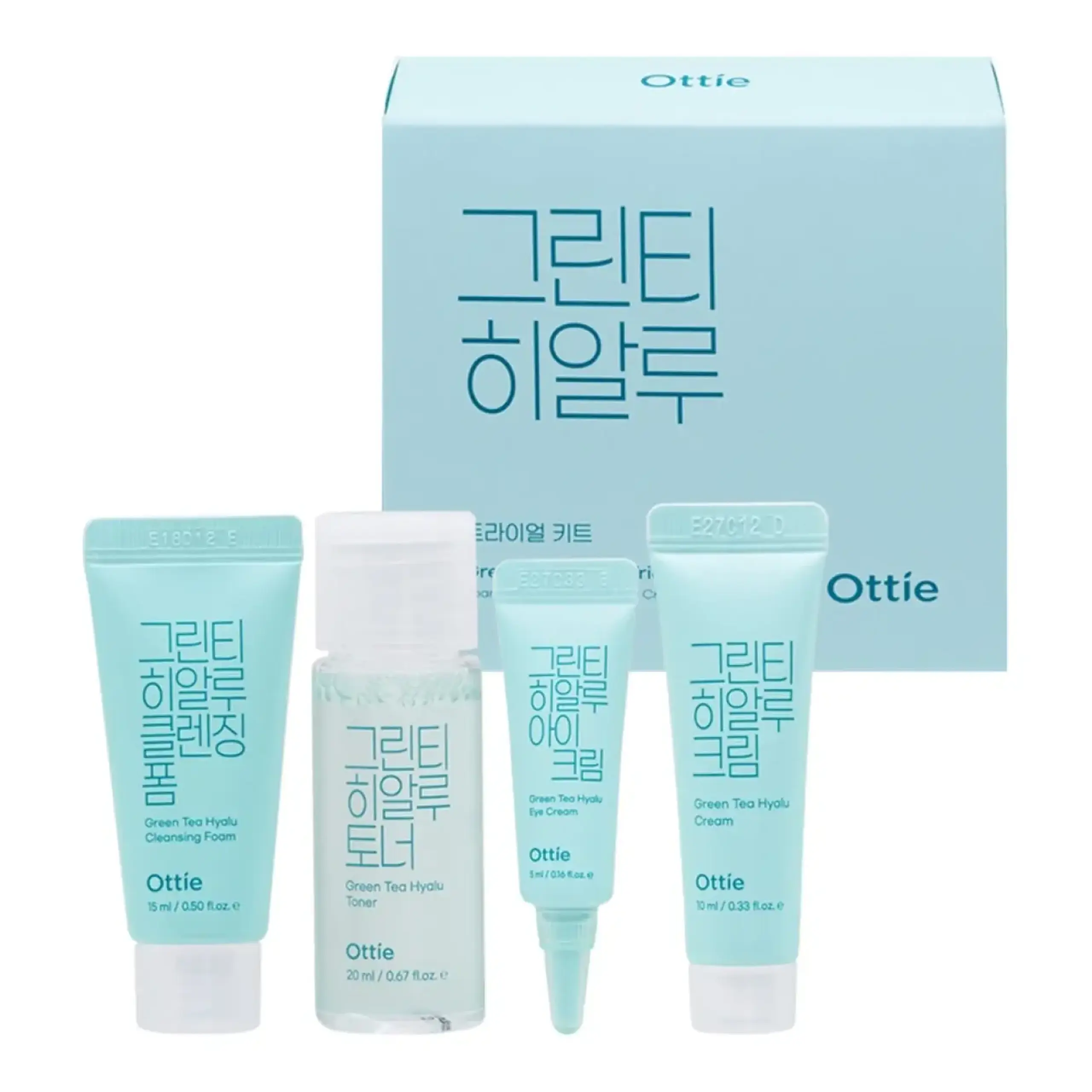Ottie, Green Tea Hyalu, Trial Kit