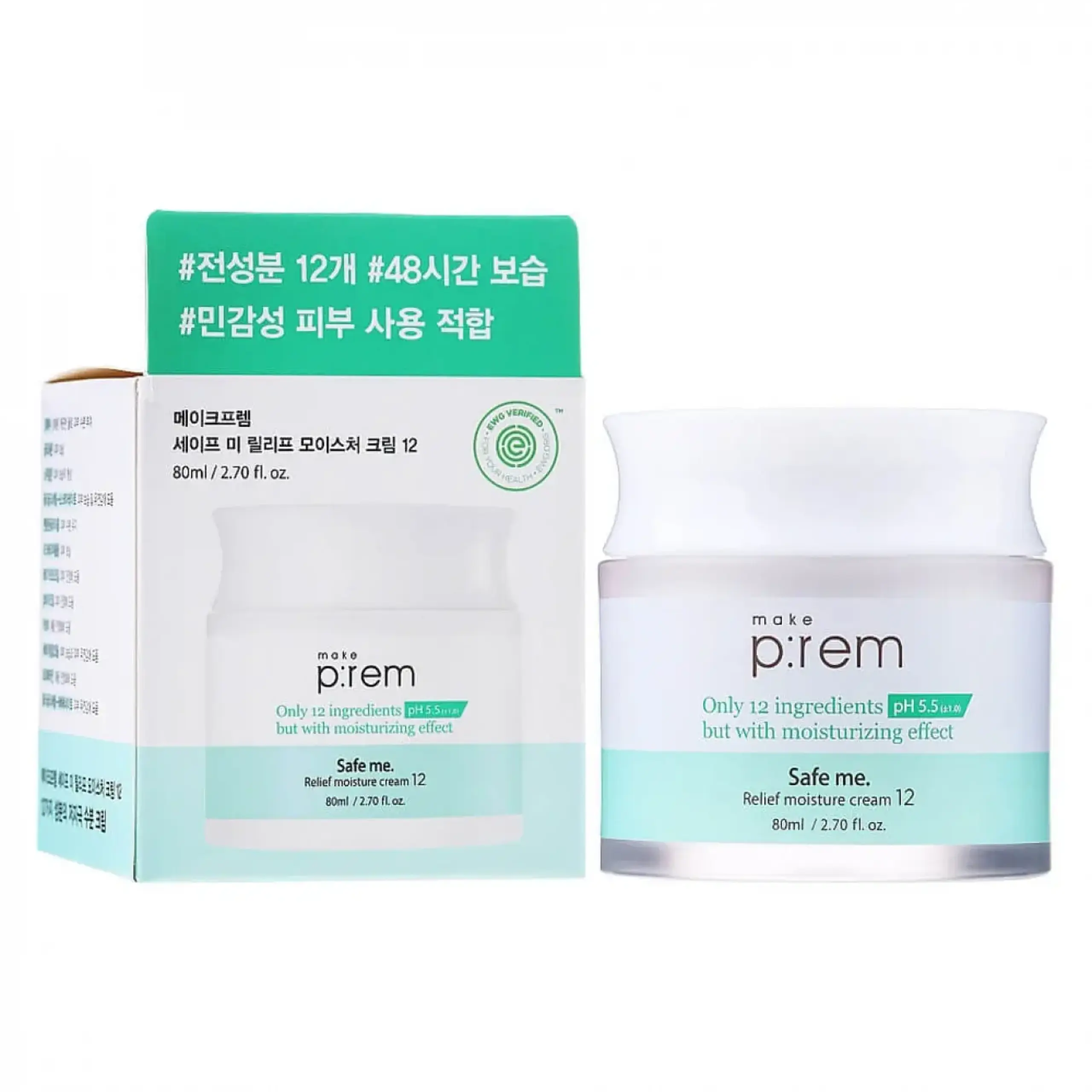 MakePrem, Safe Me Relief Cream 12, 80 ml