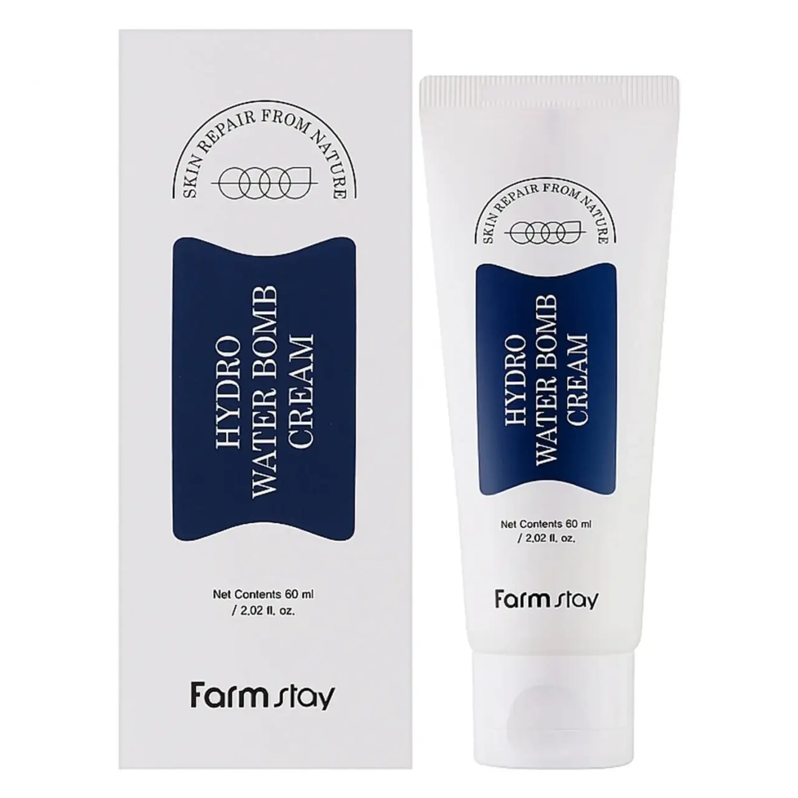 Cremă hidratantă pentru față FarmStay, Hydro Water Bomb Cream, 60 ml