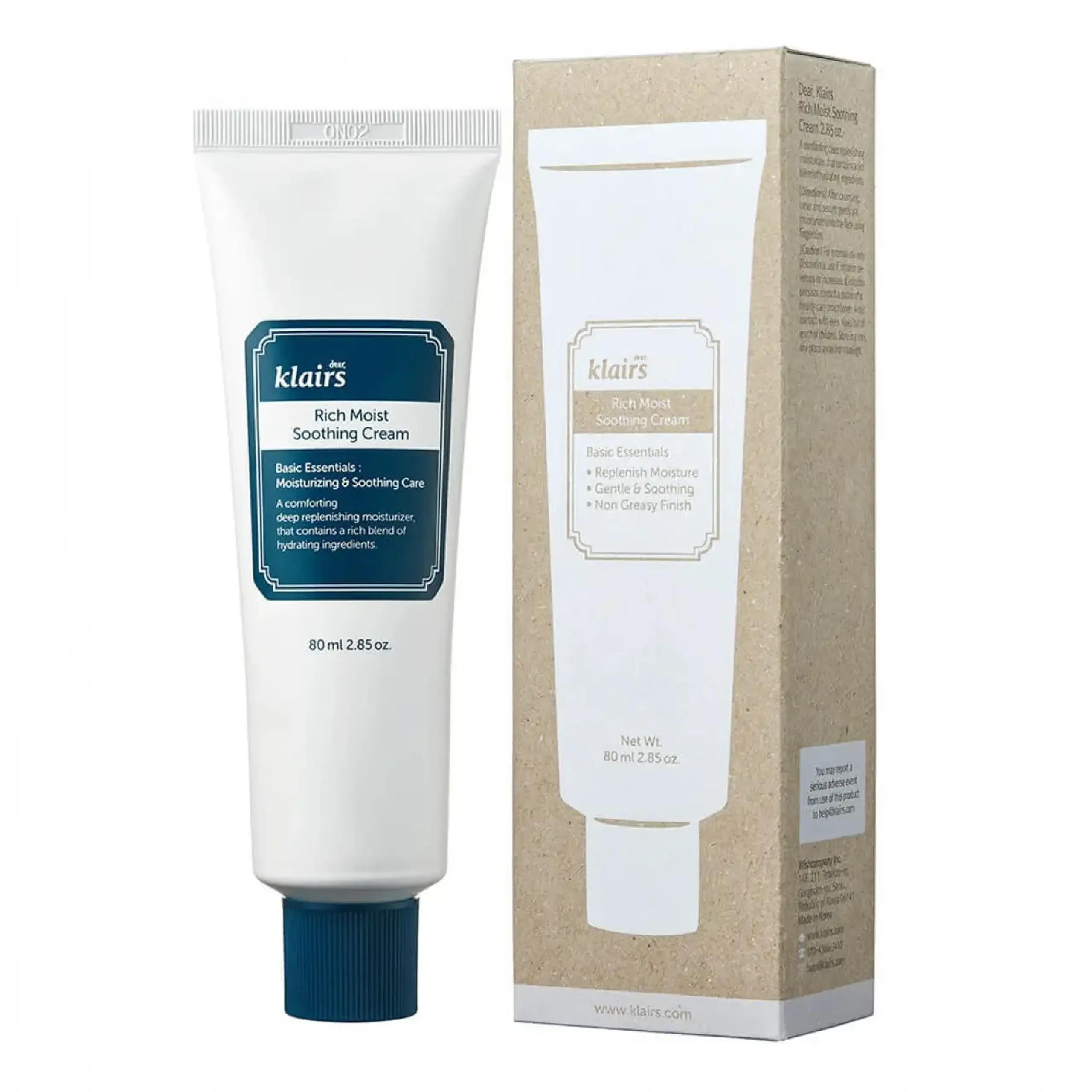 Crema de față calmantă Klairs, Rich Moist Soothing Cream, 80 ml