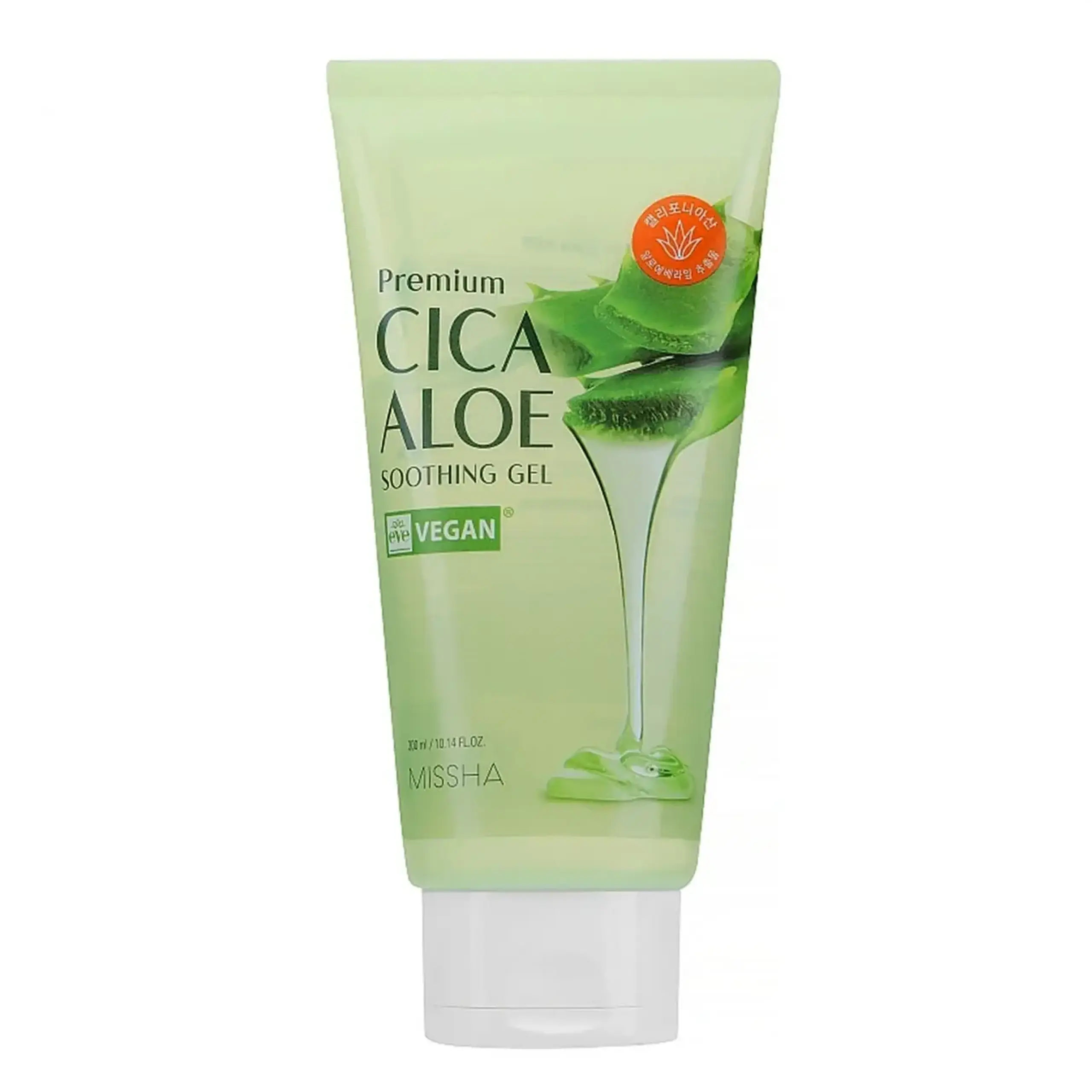 Gel calmant cu aloe și centella Missha, Premium Cica Aloe Soothing Gel 95%, 300ml