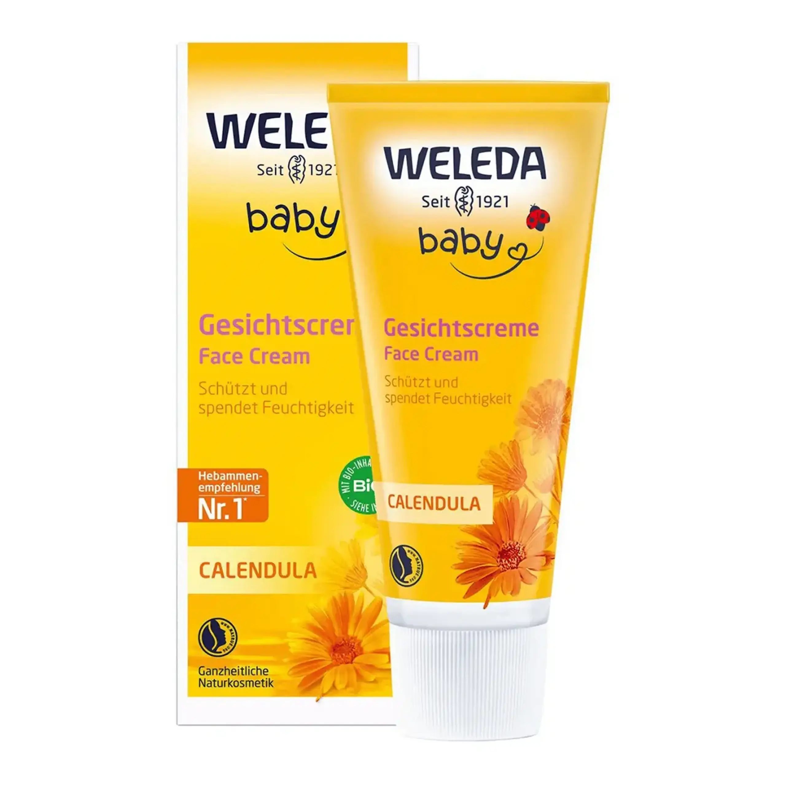 Weleda Baby, Cremă Facială Hidratantă cu Gălbenele, 50 ml