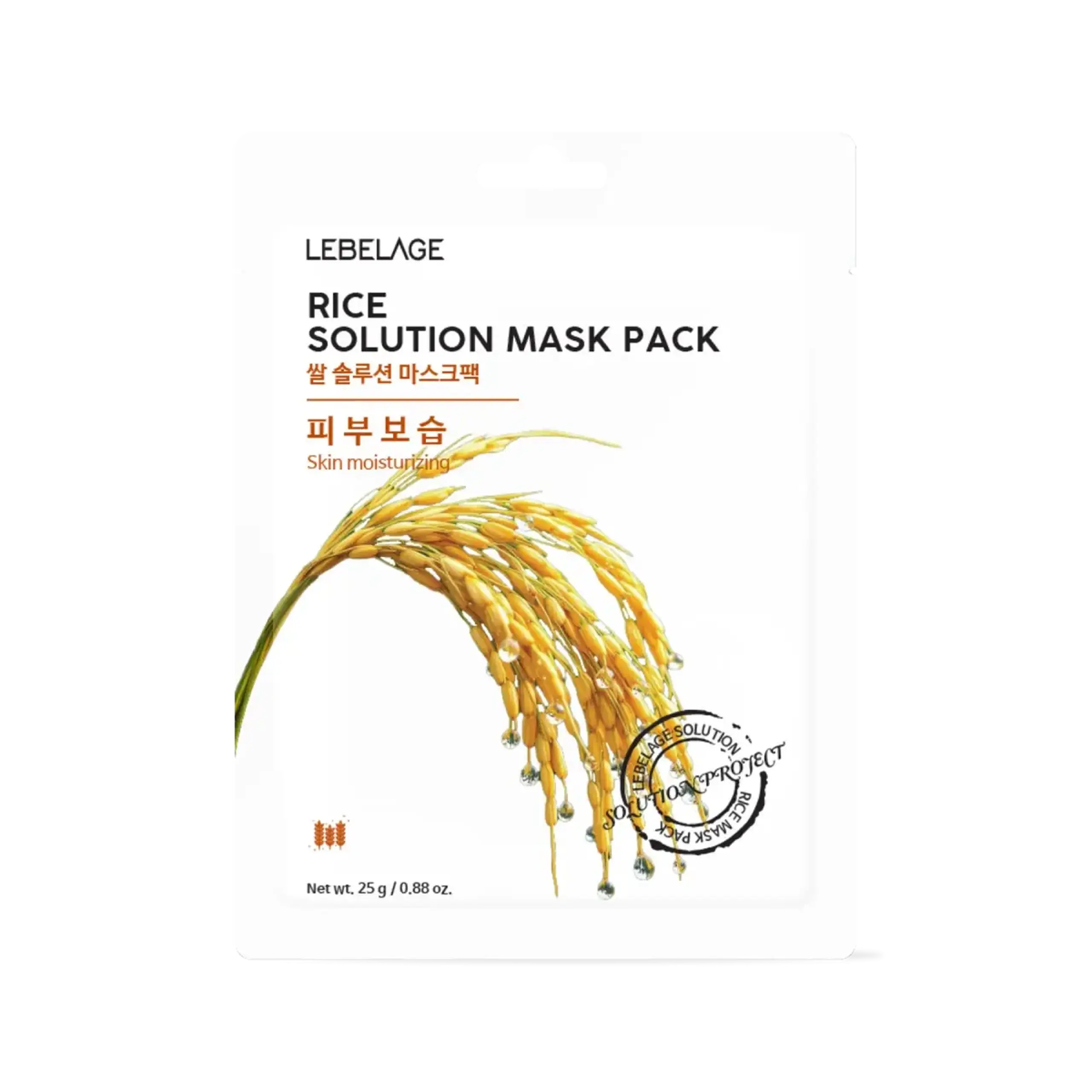 Lebelage, Rice Solution Mask Pack, 25 ml