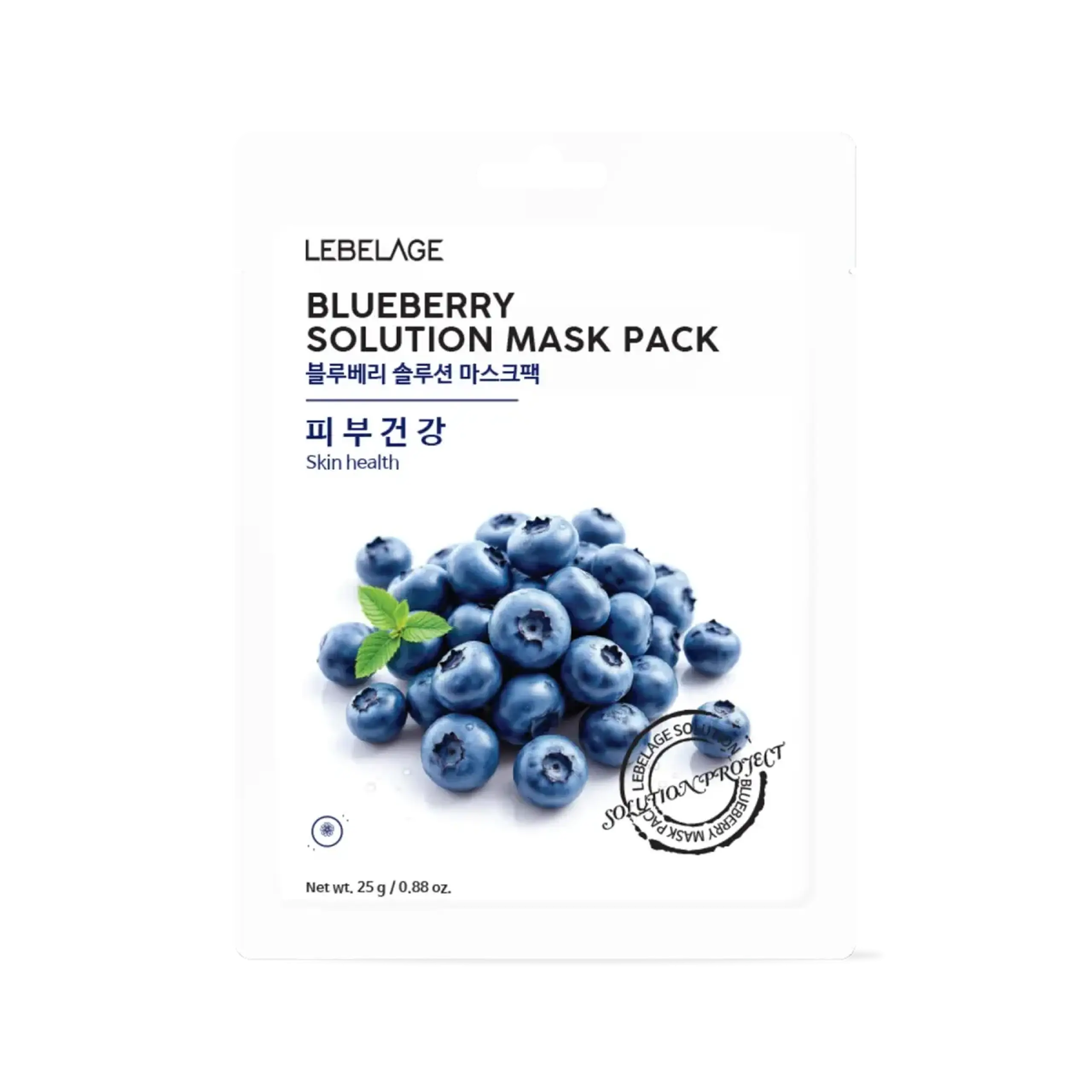 Lebelage, Blueberry Solution Mask Pack, 25 gr.