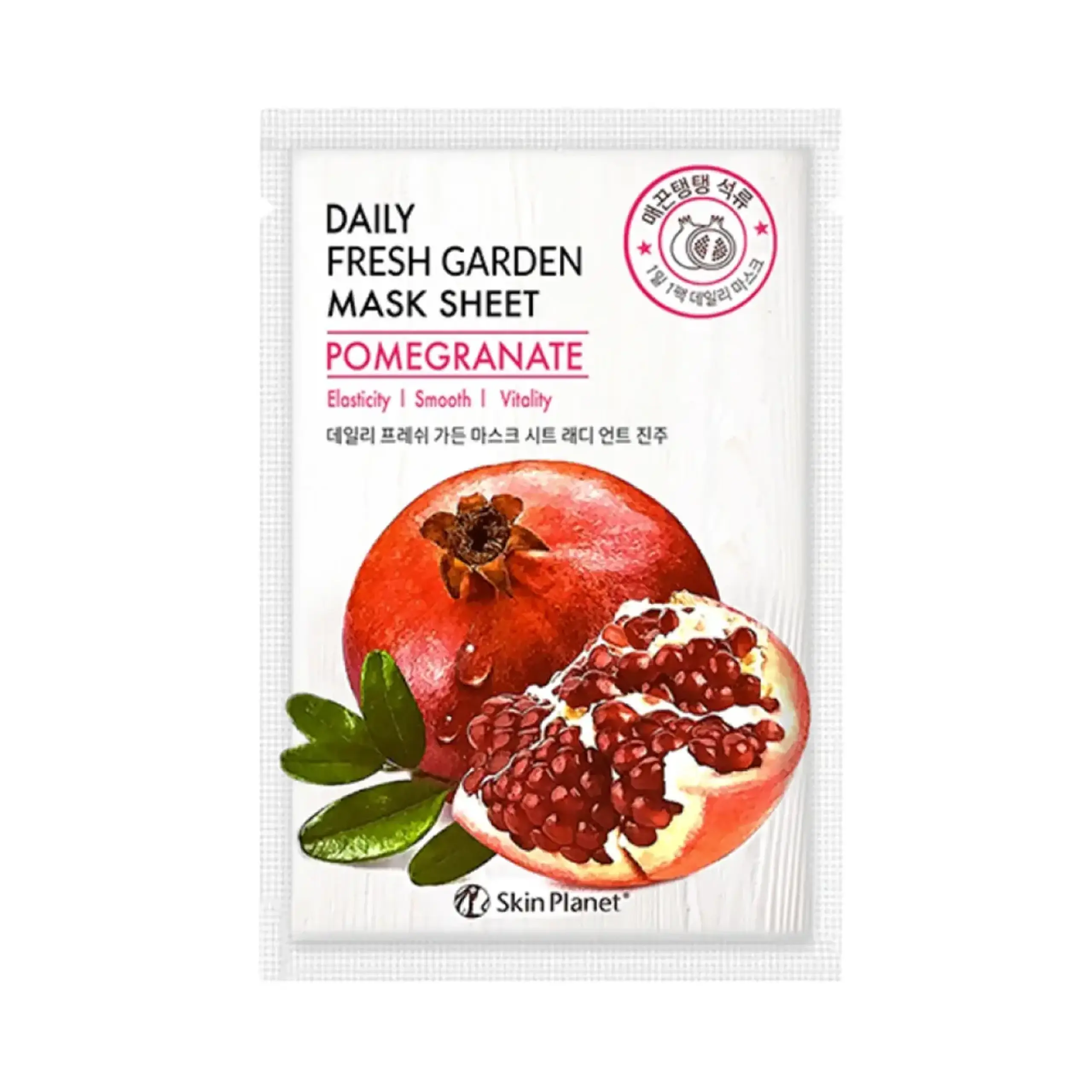 Skin Planet, Daily Fresh Garden Mask Sheet Pomengranate, 25 g