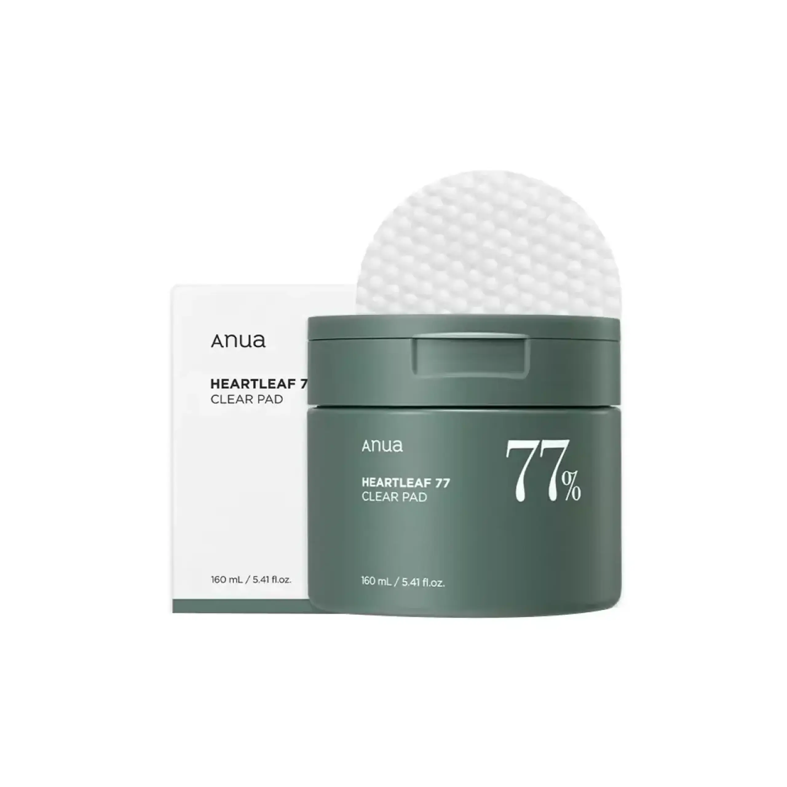 Anua, Heartleaf 77 Clear Pad, 70 Pad, 160 ml