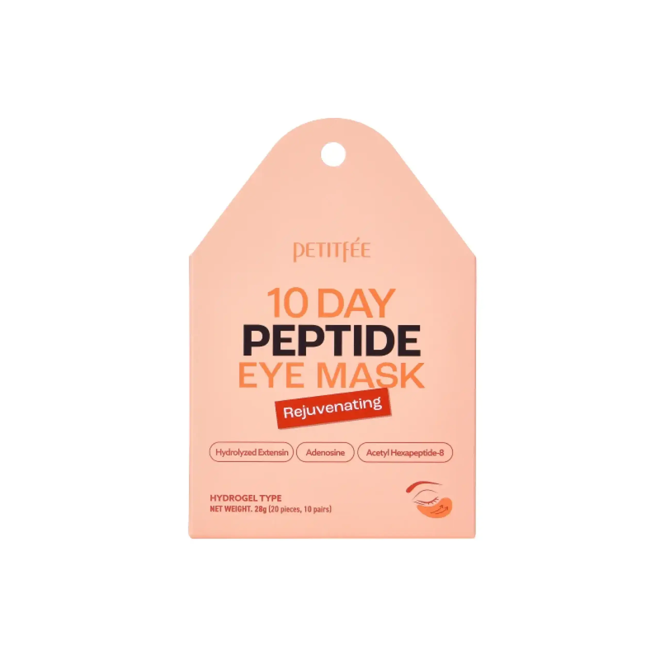 Petitfee, 10 Day Peptide Eye Mask Rejuvenating, 20 pieces
