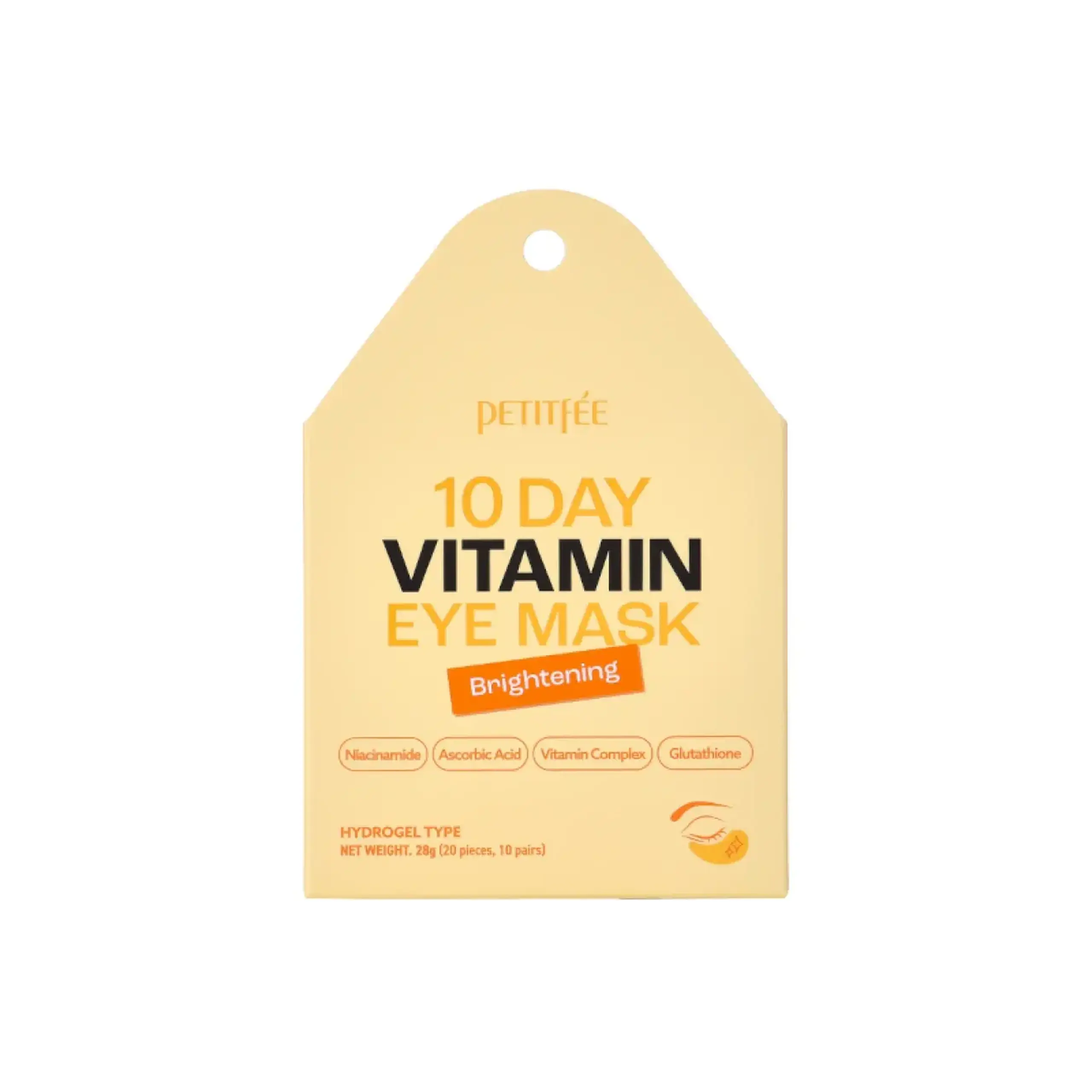 Petitfee, 10 Day Vitamin Eye Mask Brightening, 20 pieces
