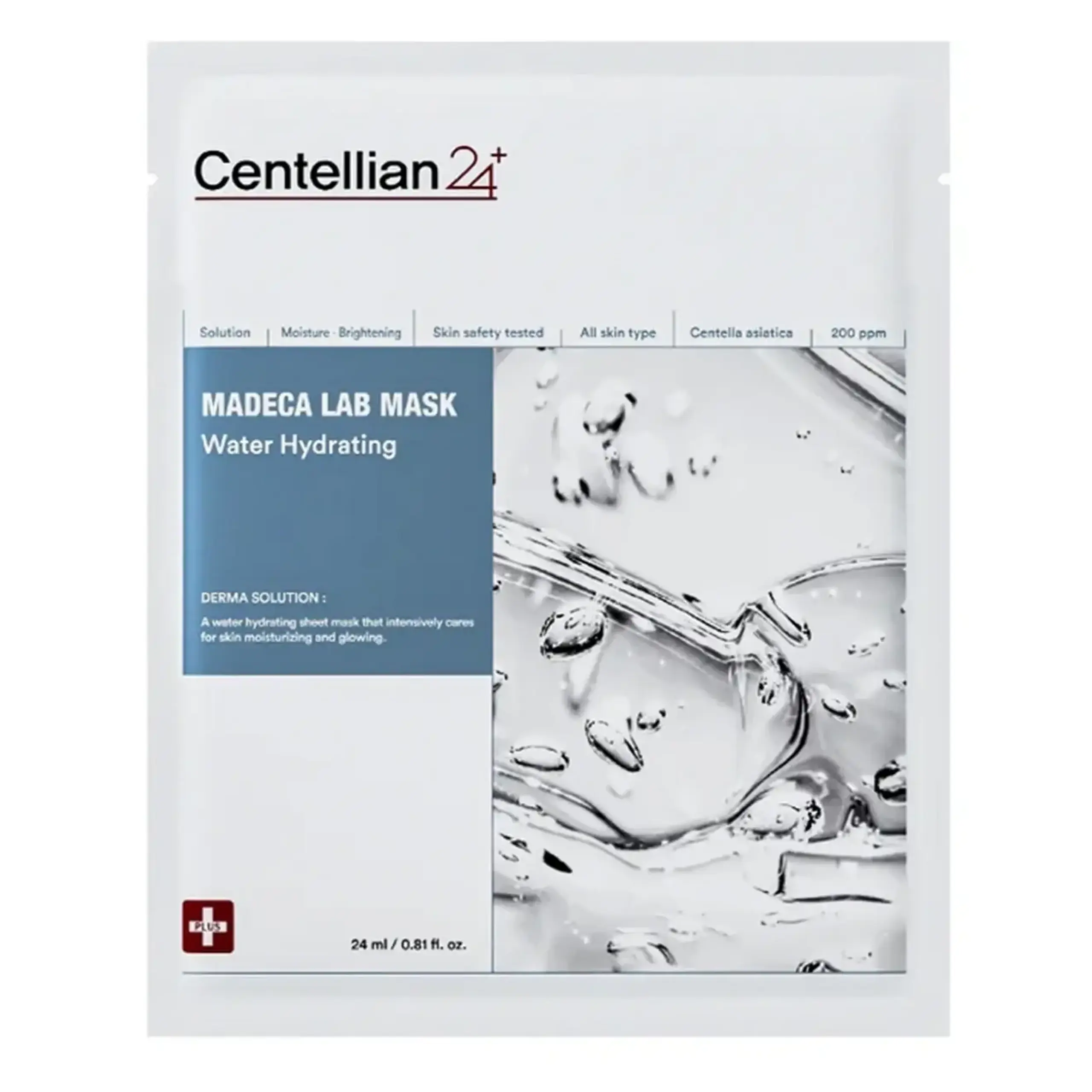 Mască ultra-hidratantă Centellian24, Madeca Lab Mask Water Hydrating, 25 ml
