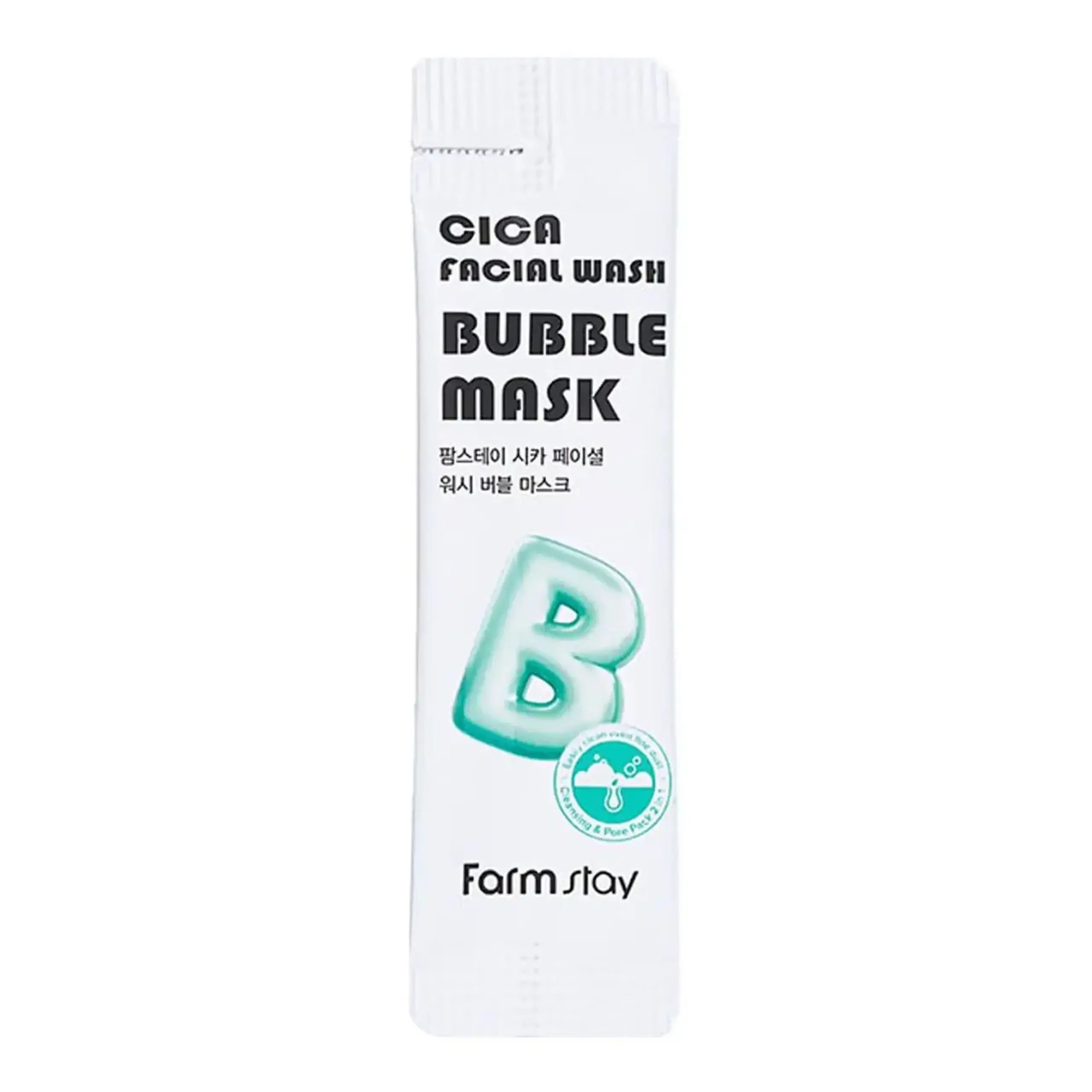 FarmStay, Cica Facial Wash Bubble Mask, 5 ml