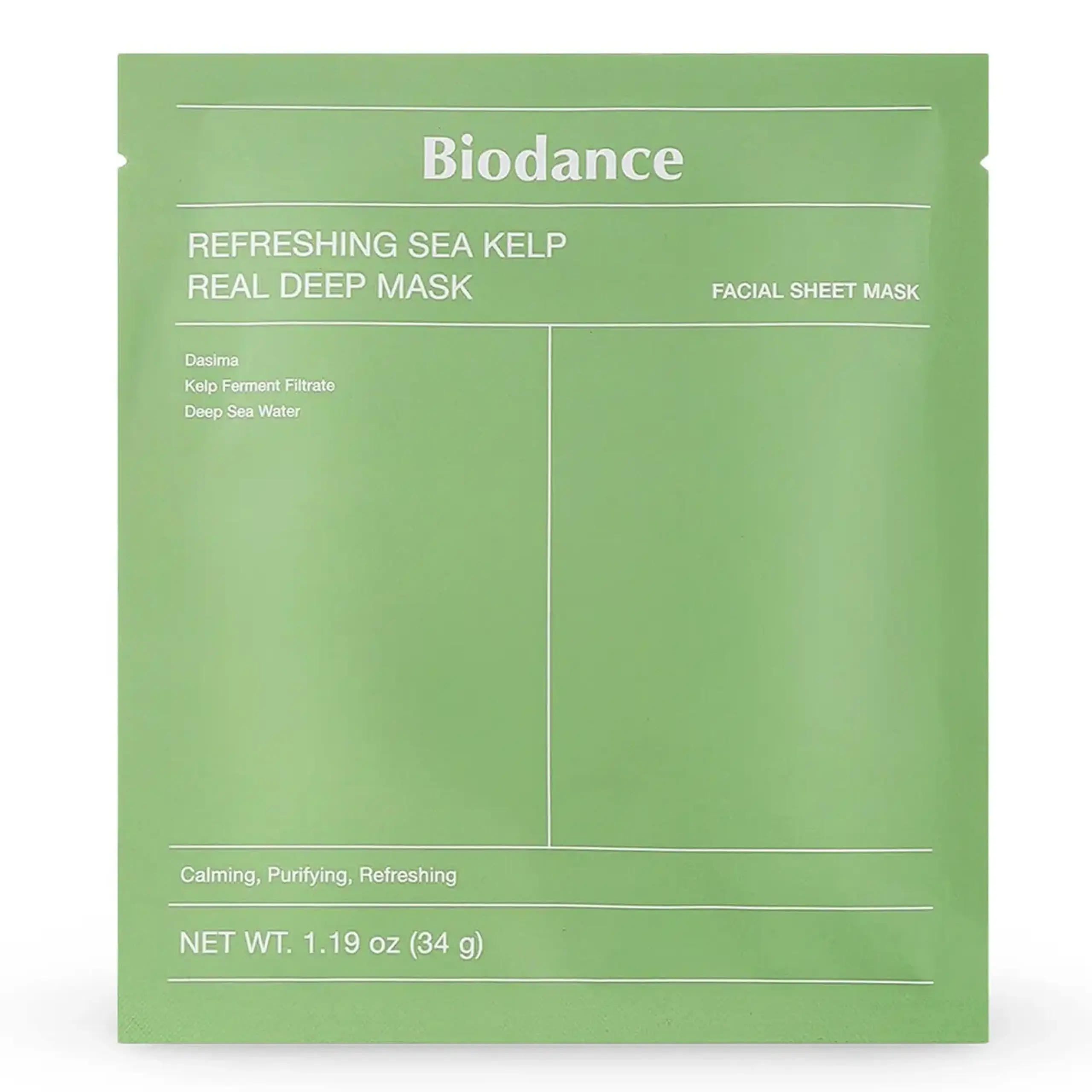 Biodance, Refreshing Sea Kelp Real Deep Mask, 34g