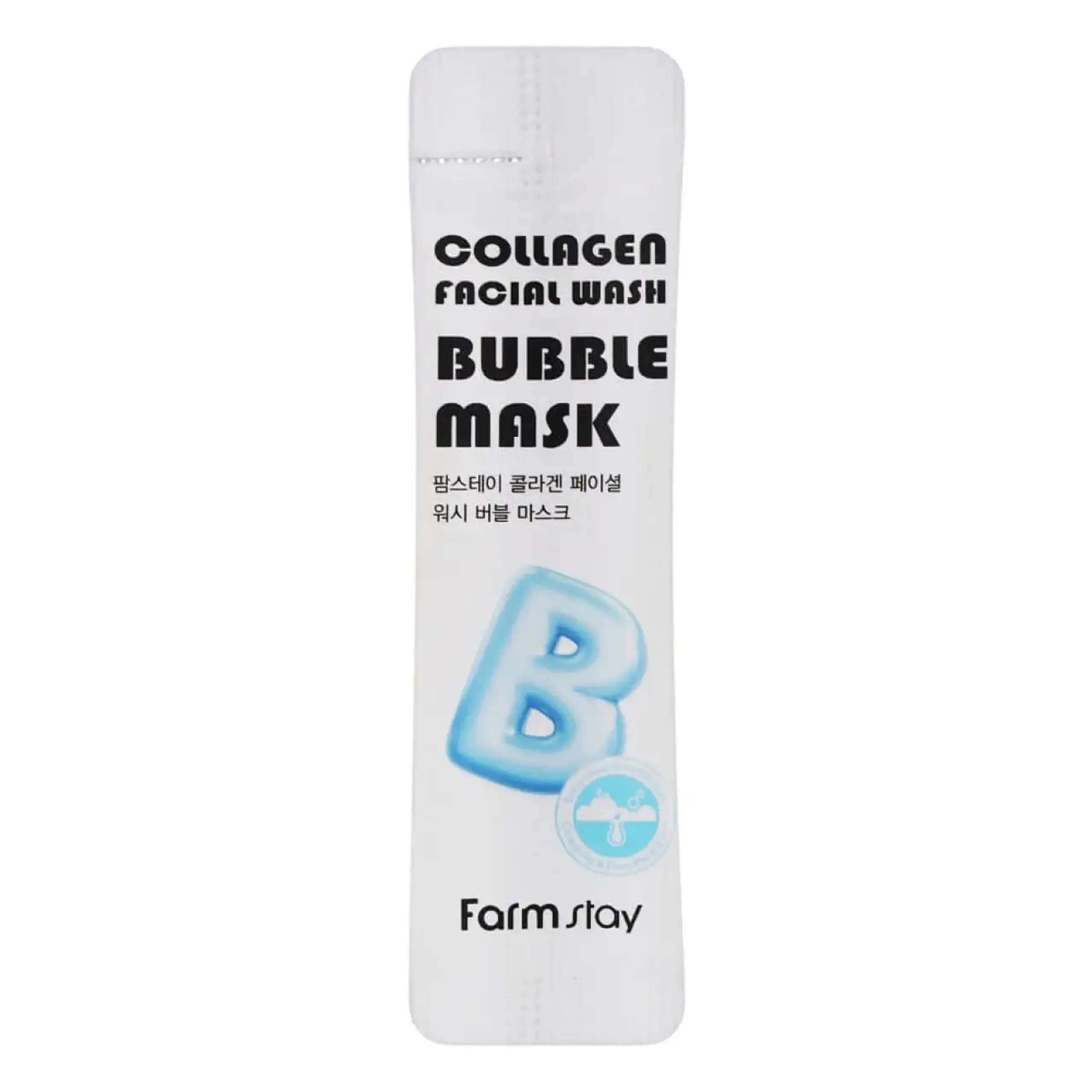FarmStay, Collagen Facial Wash Bubble Mask, 5 ml