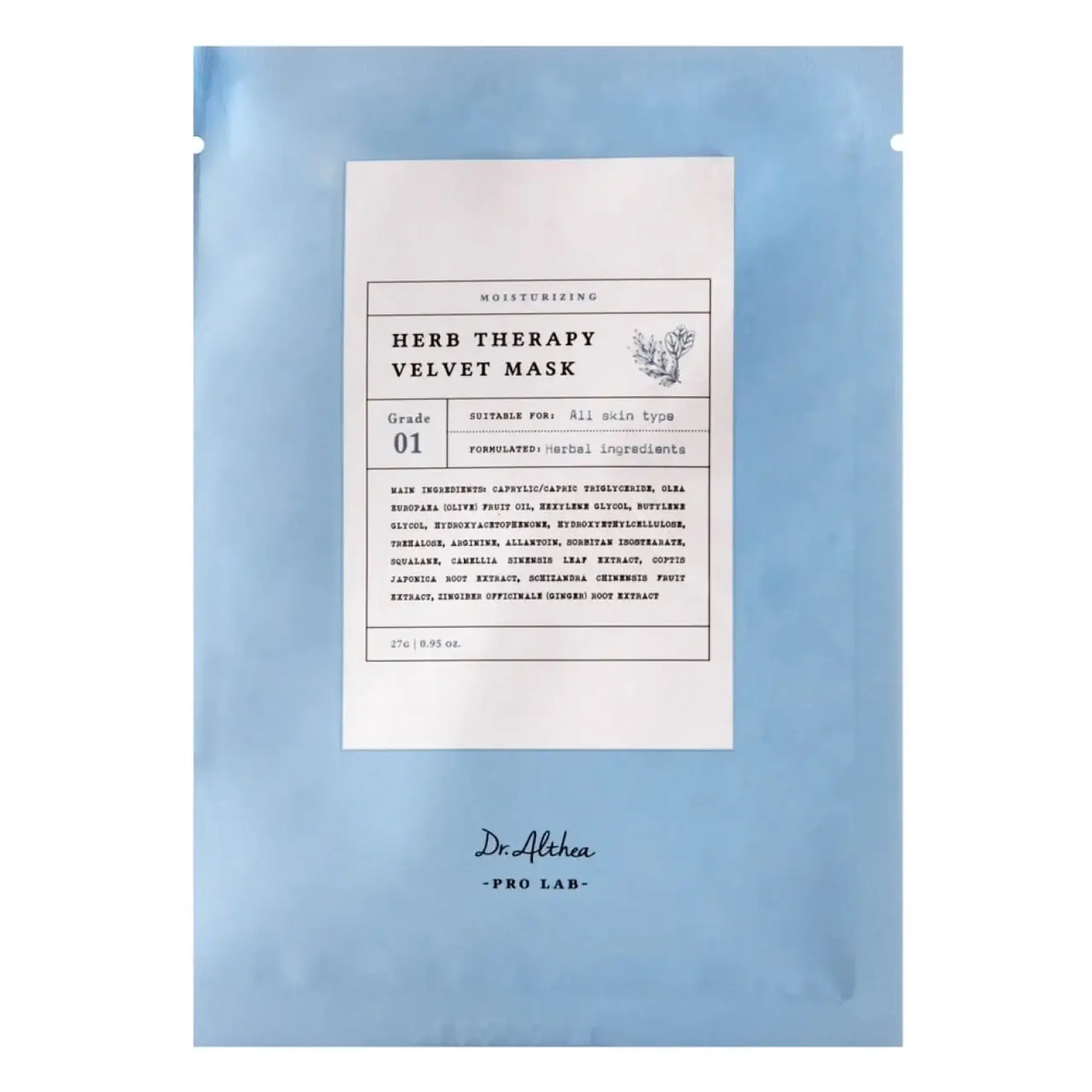 Dr. Althea, Herb Therapy Velvet Mask, 27 g