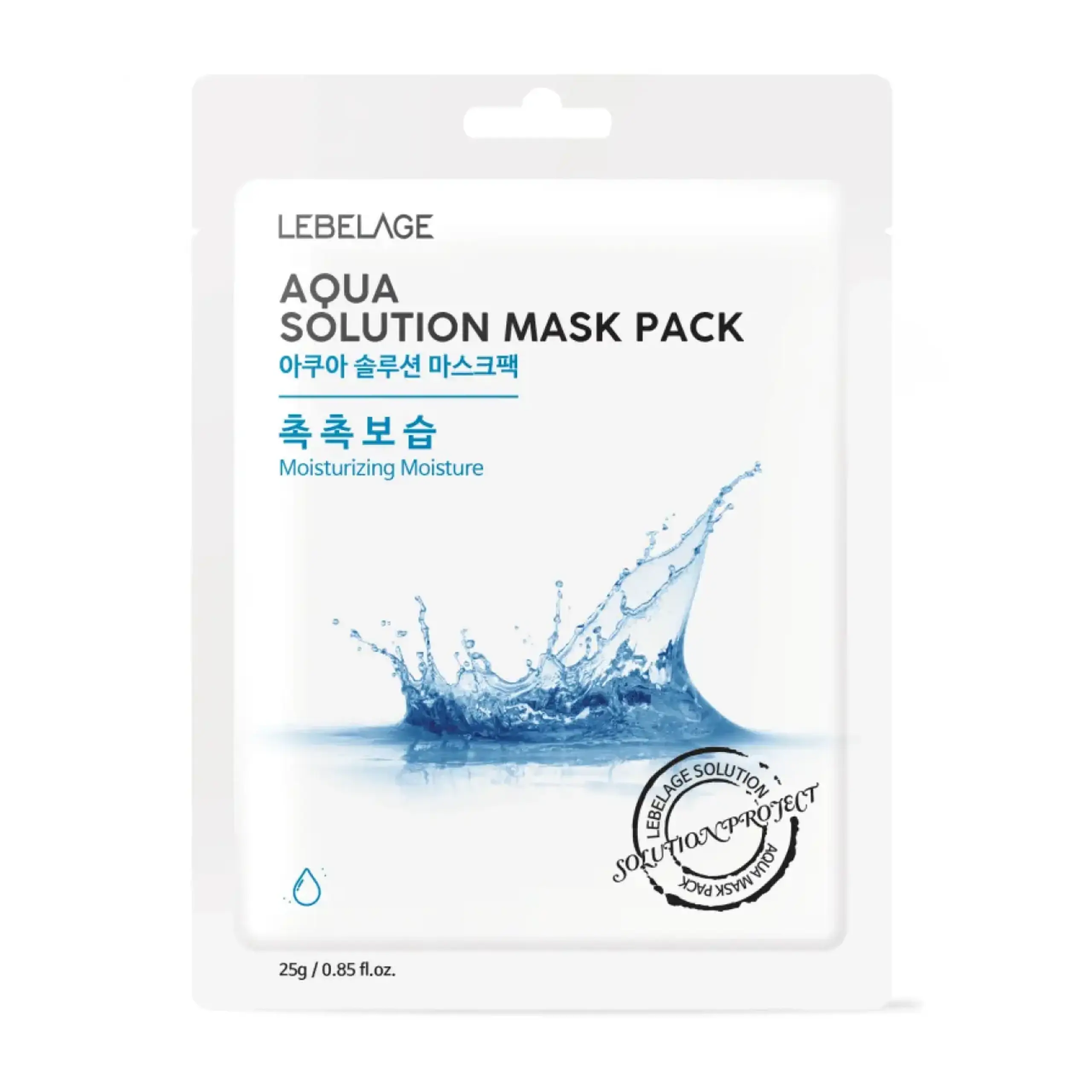 Mască din țesătură cu apă de mare Lebelage, Aqua Solution Mask, 25g