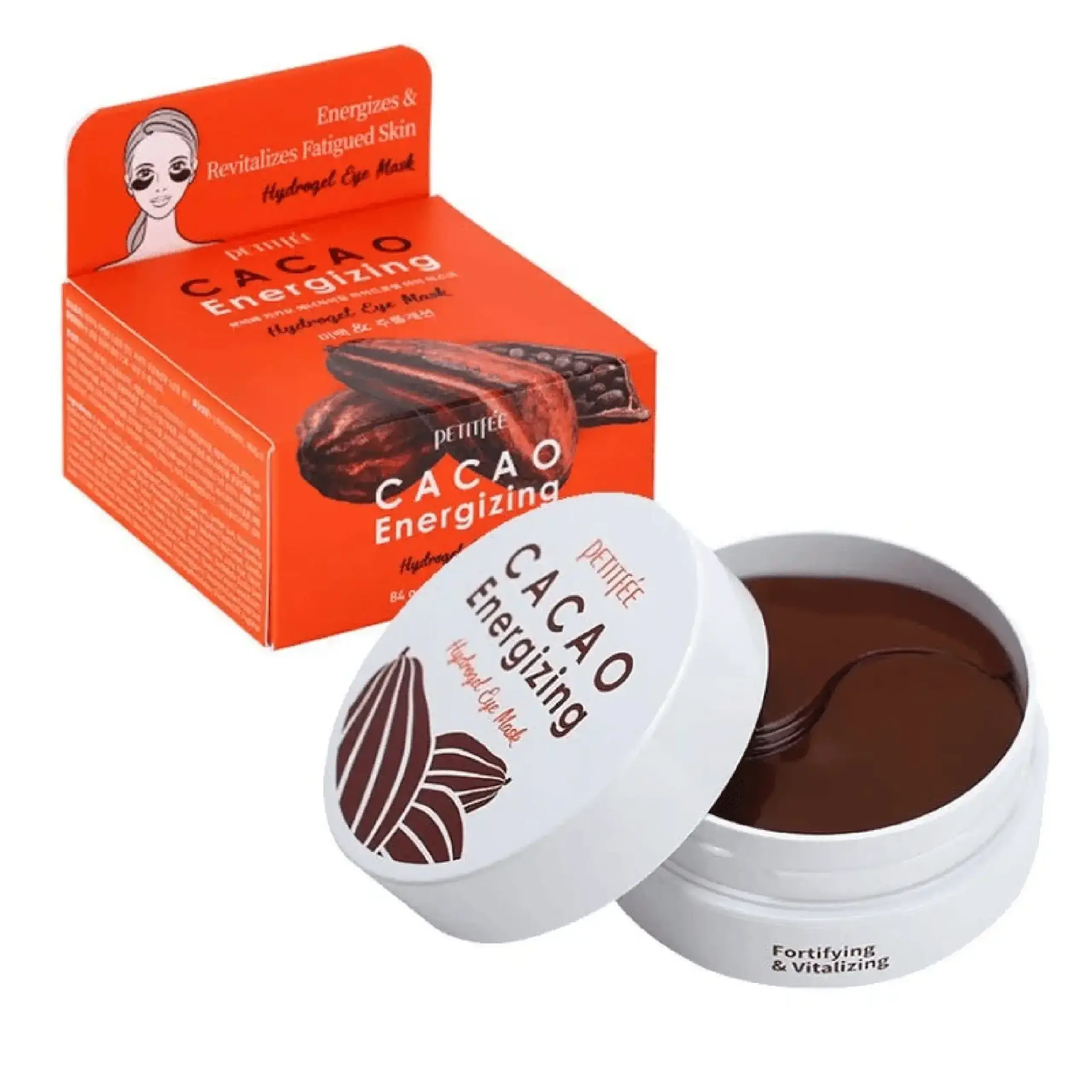 Patchuri din hidrogel Petitfee, Cacao Energizing Hydrogel Eye Mask, 60 buc
