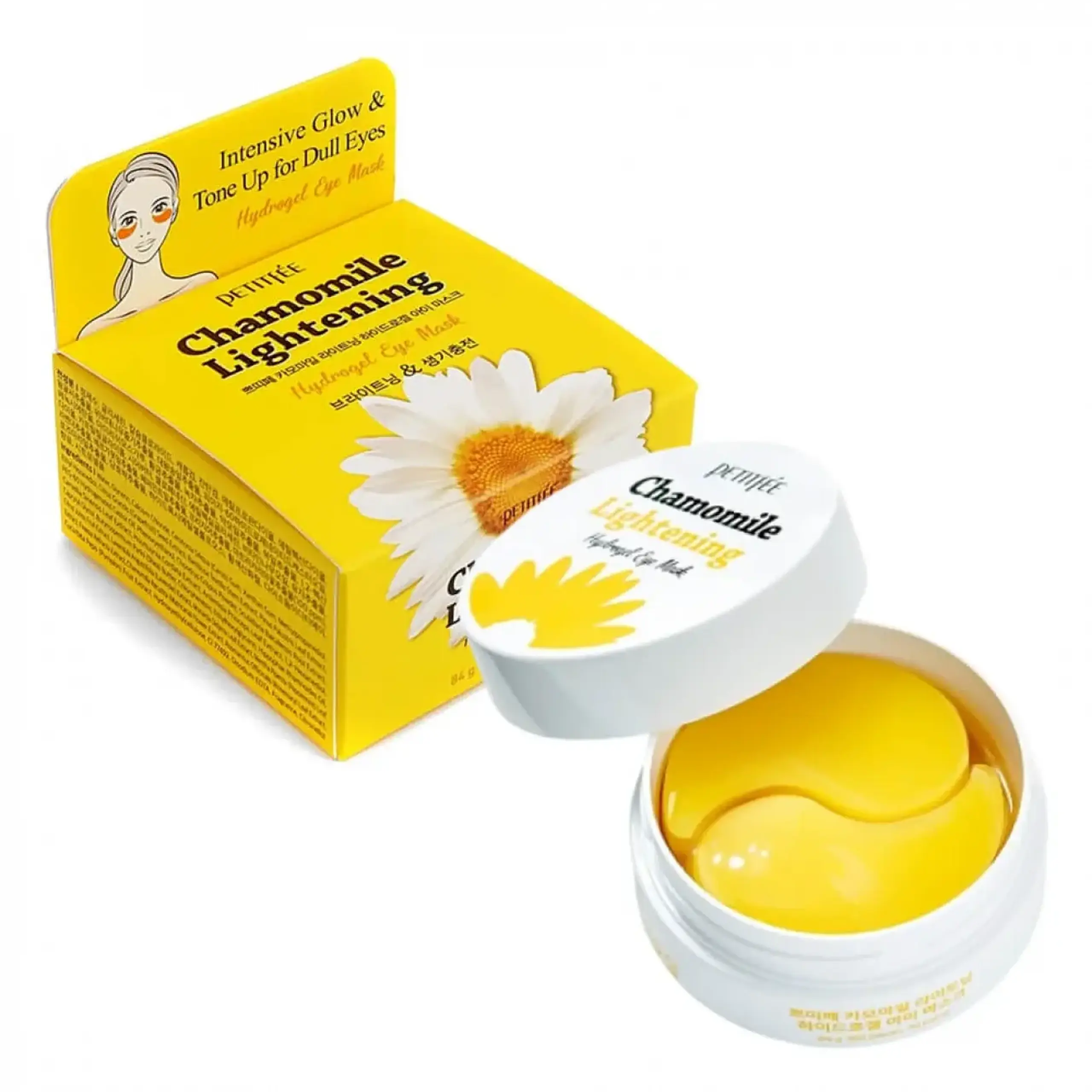 Patchuri din hidrogel Petitfee Chamomile Lightening Hydrogel Eye Patch, 60 buc