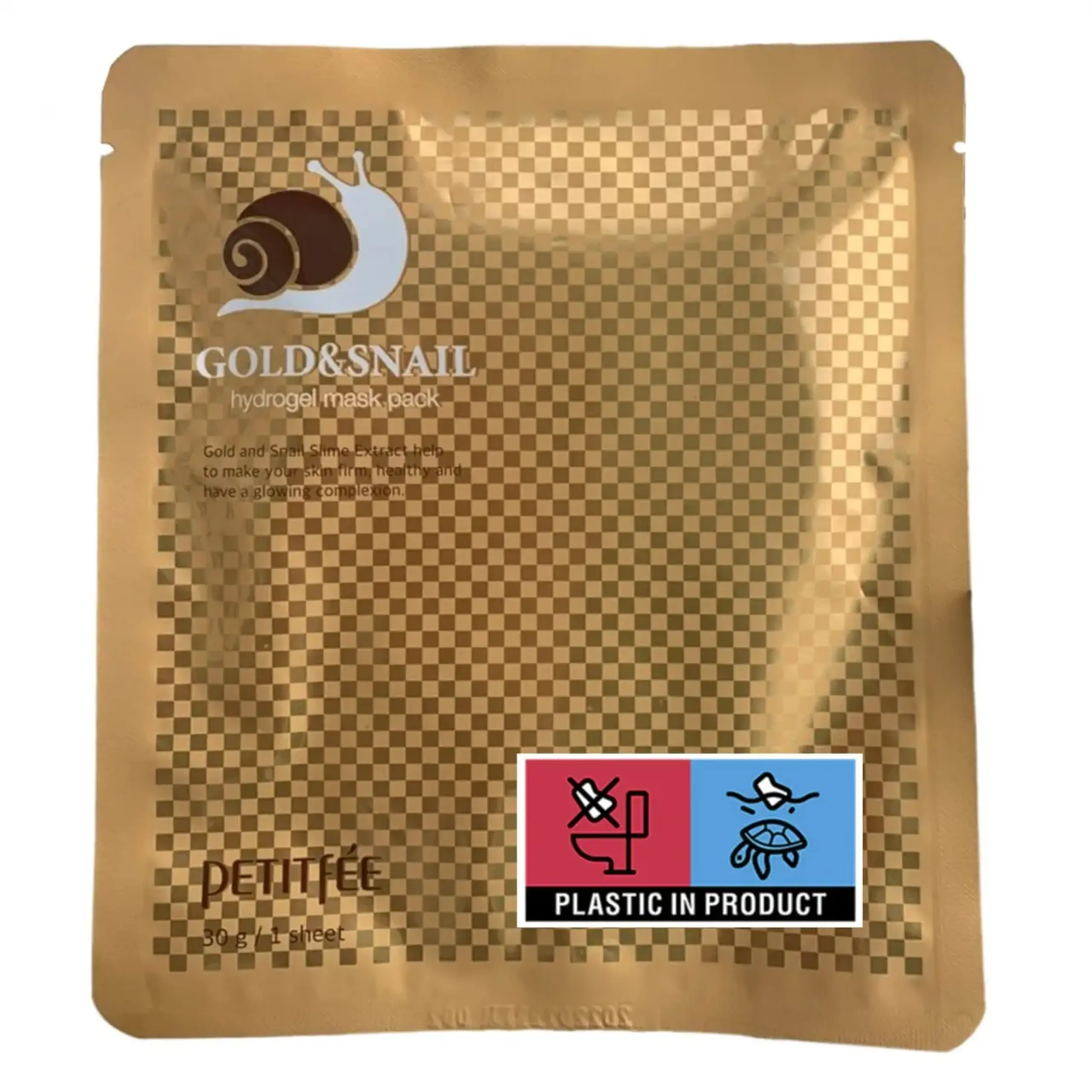 Mască facială din hidrogel Petitfee, Gold & Snail Hydrogel Mask Pack, 30 gr.