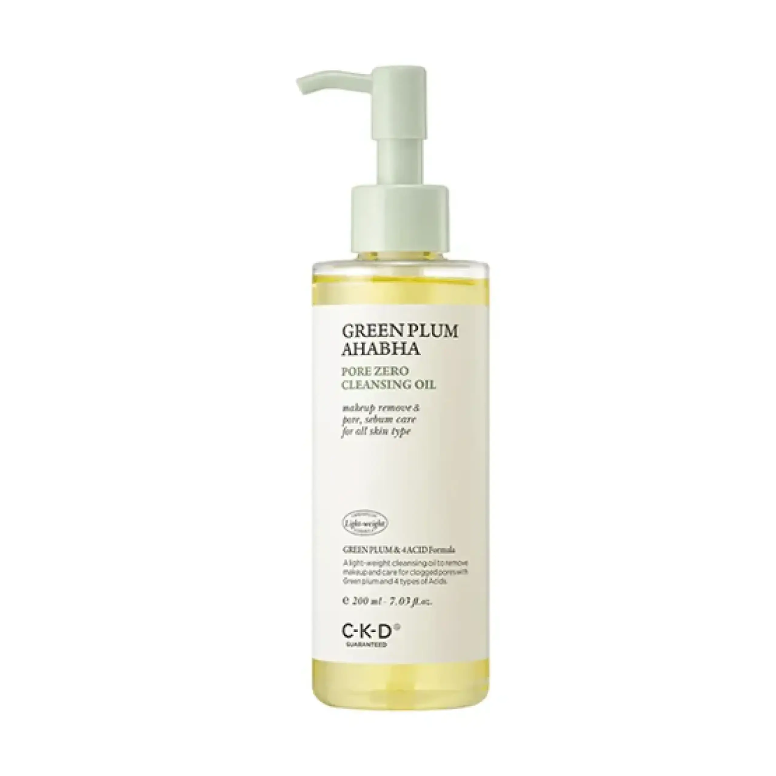 CKD, Green Plum AHA BHA Pore Zero Cleansing Oil, 200 ml