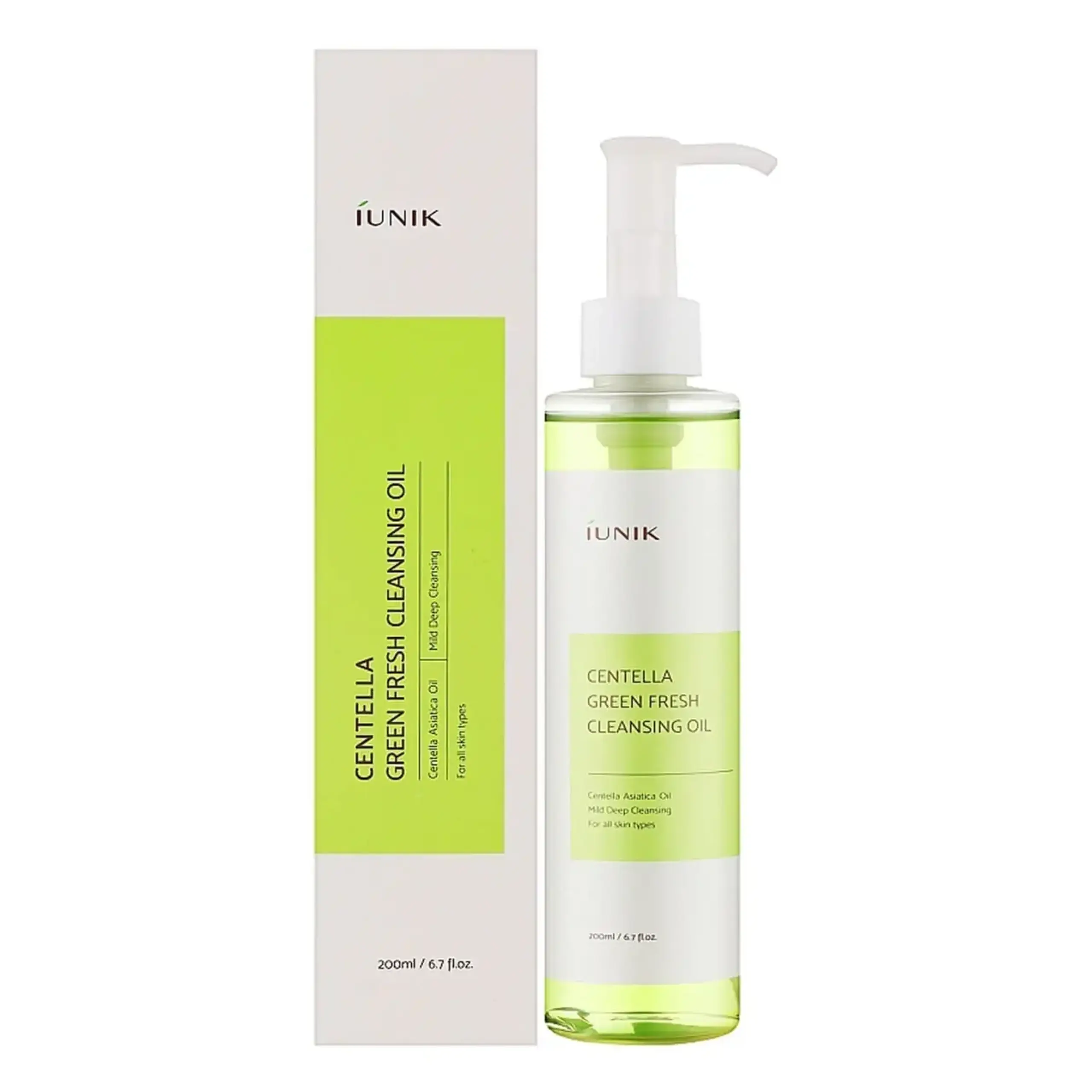 Iunik, Centella Green Fresh Cleansing Oil, 200ml