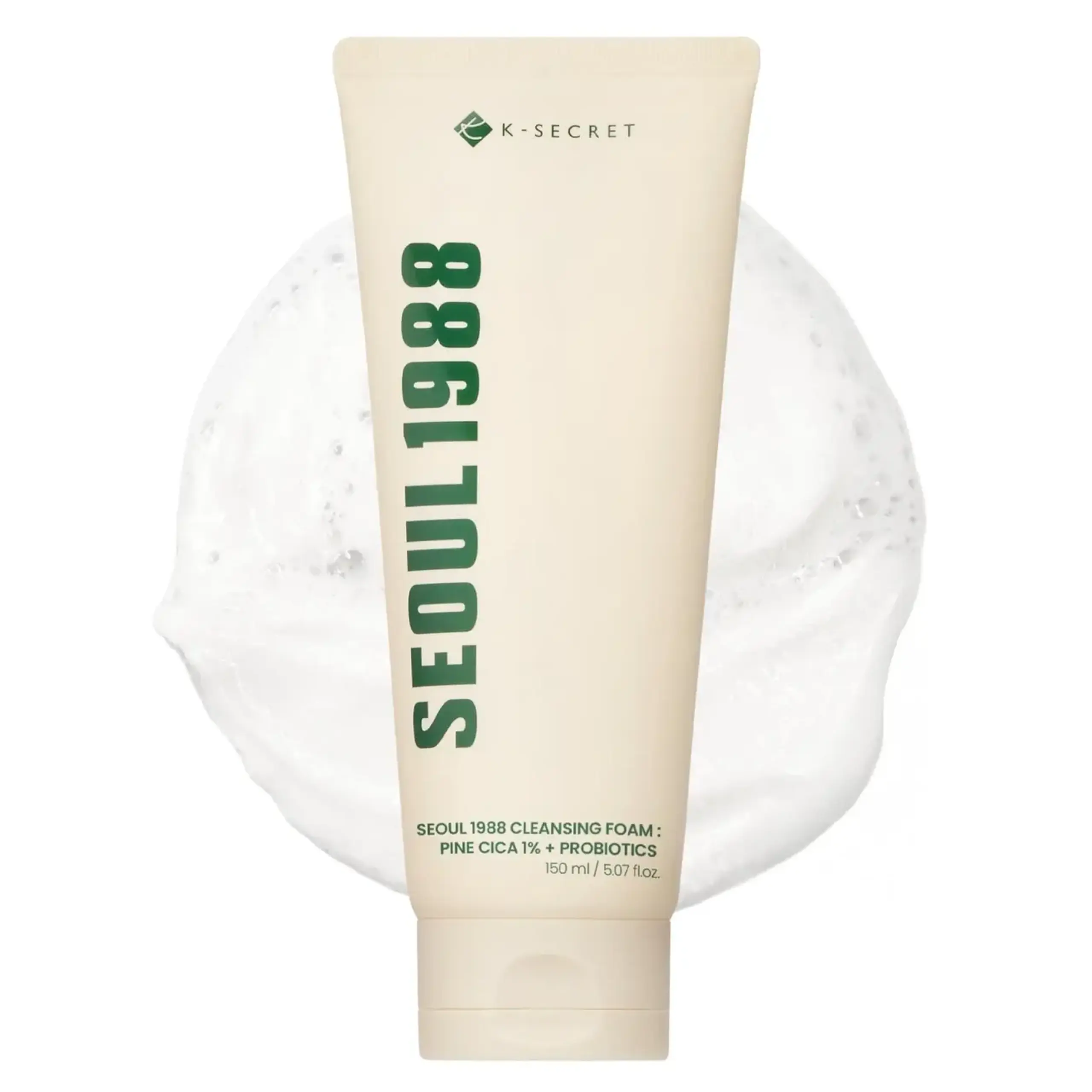 Ksecret, Cleansing Foam Pine Cica 1%+ Probiotics, 150 ml