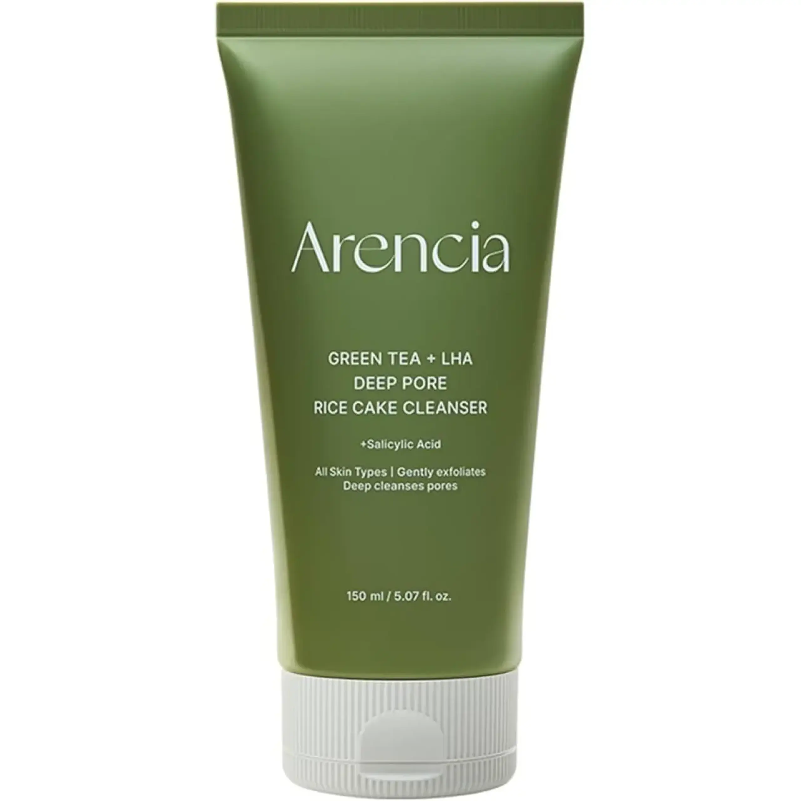 Arencia, Green Tea + LHA Deep Pore Rice Cake Cleanser, 150 gr.
