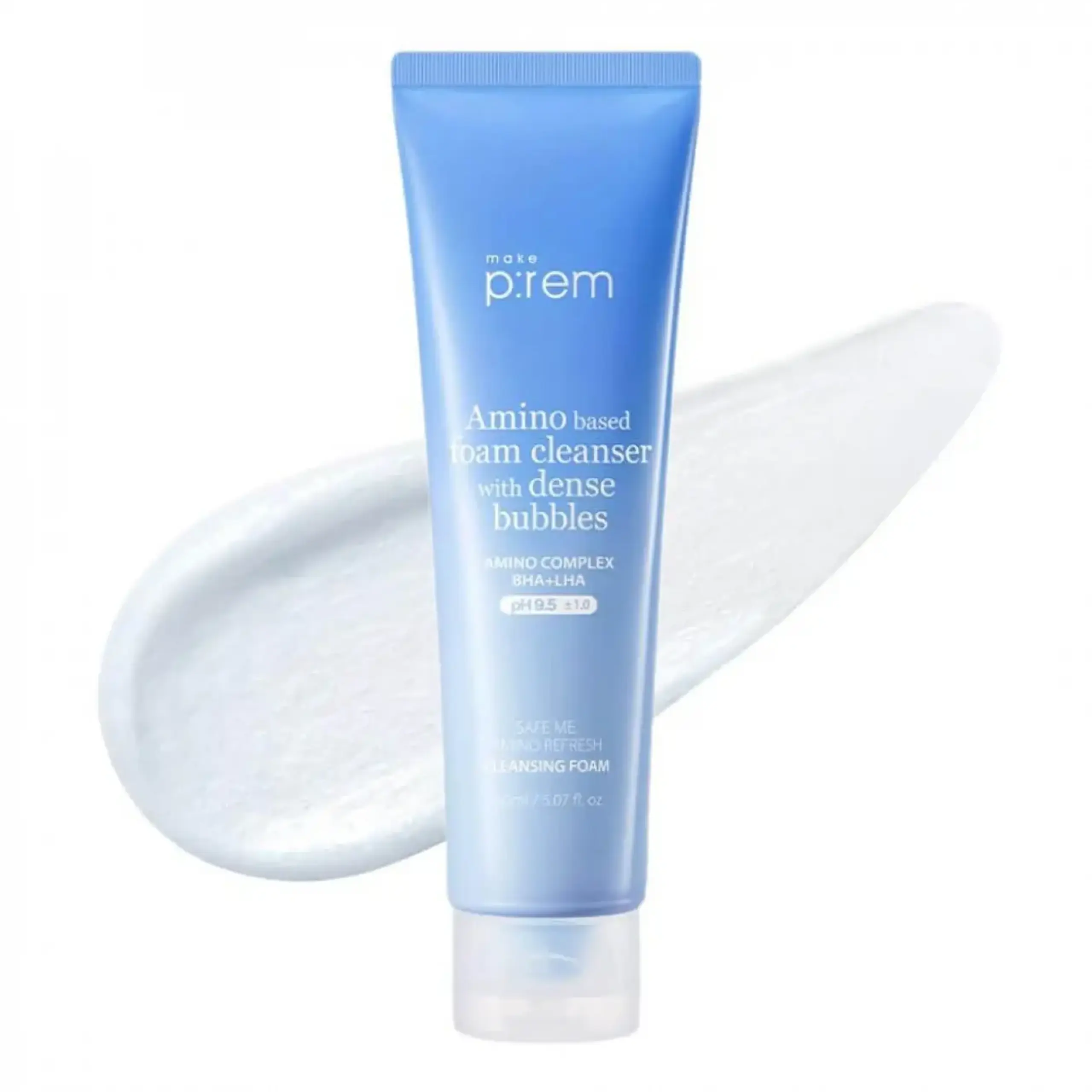 MakePrem, Safe Me Amino Refresh Cleansing Foam, 150 ml