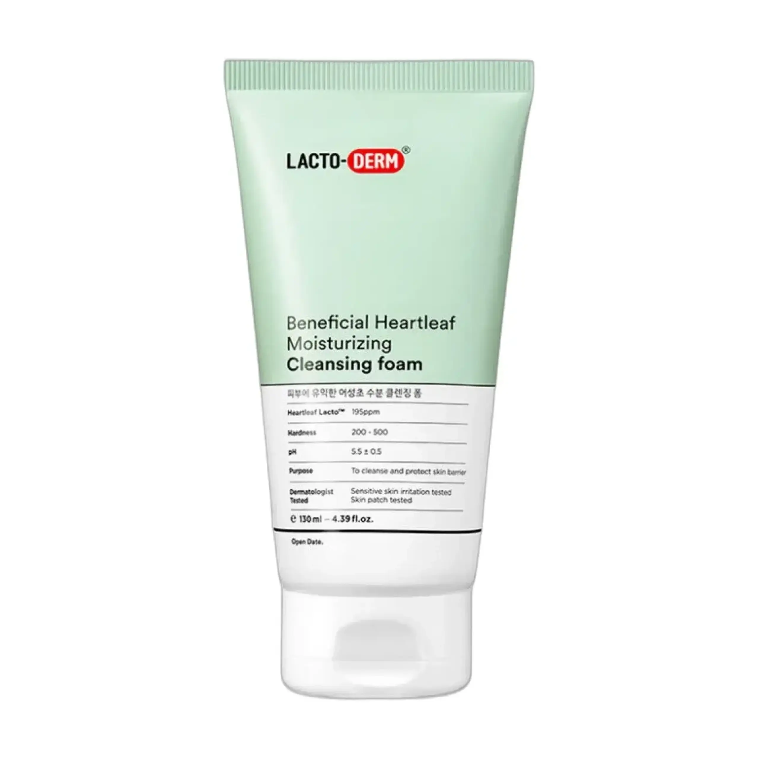 Spumă de curățare CKD, Lacto-Derm Beneficial Heartleaf Moisturizing Cleansing Foam, 130 ml