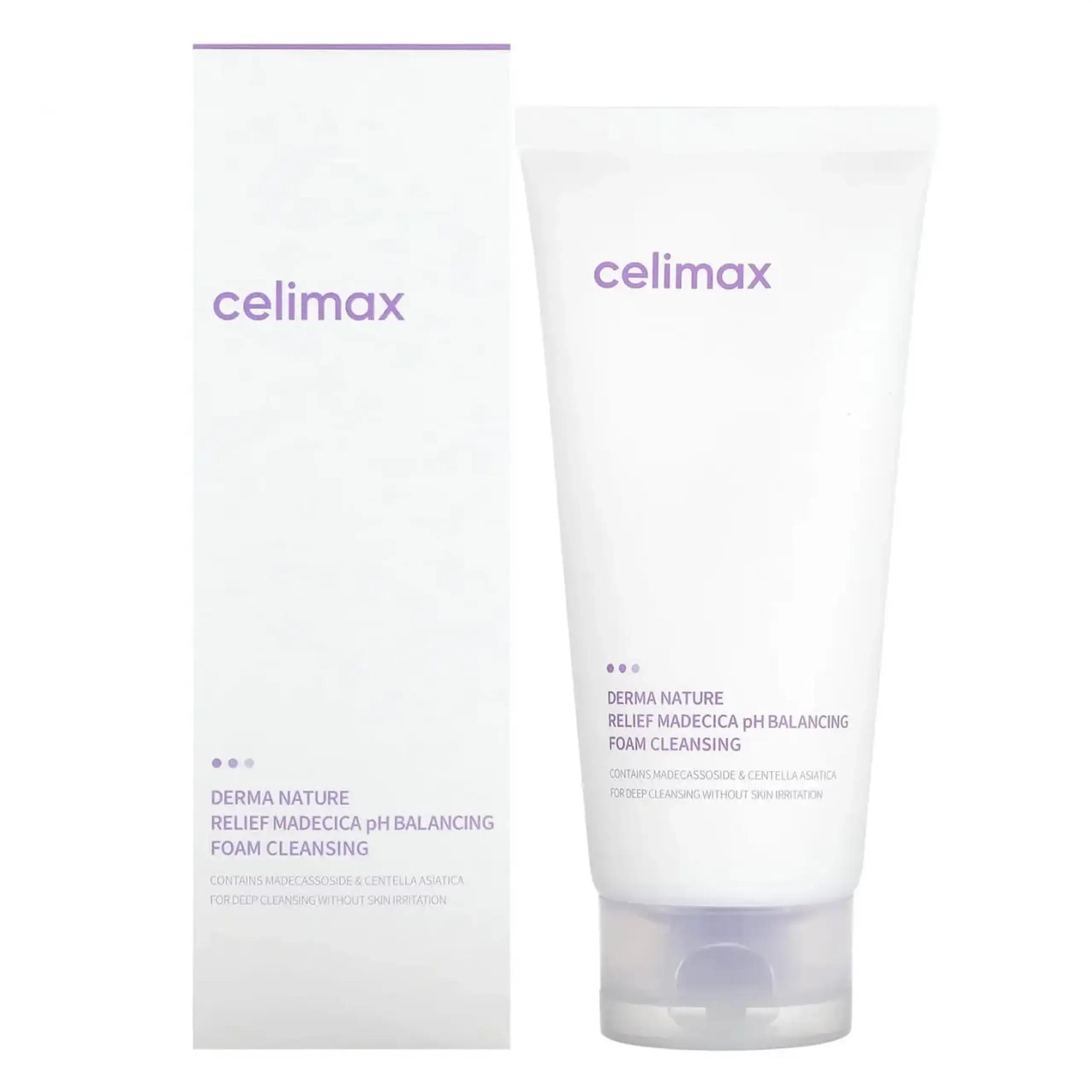 Spumă pentru curățarea tenului Celimax, Derma Nature Relief Madecica pH Balancing Foam, 150 ml