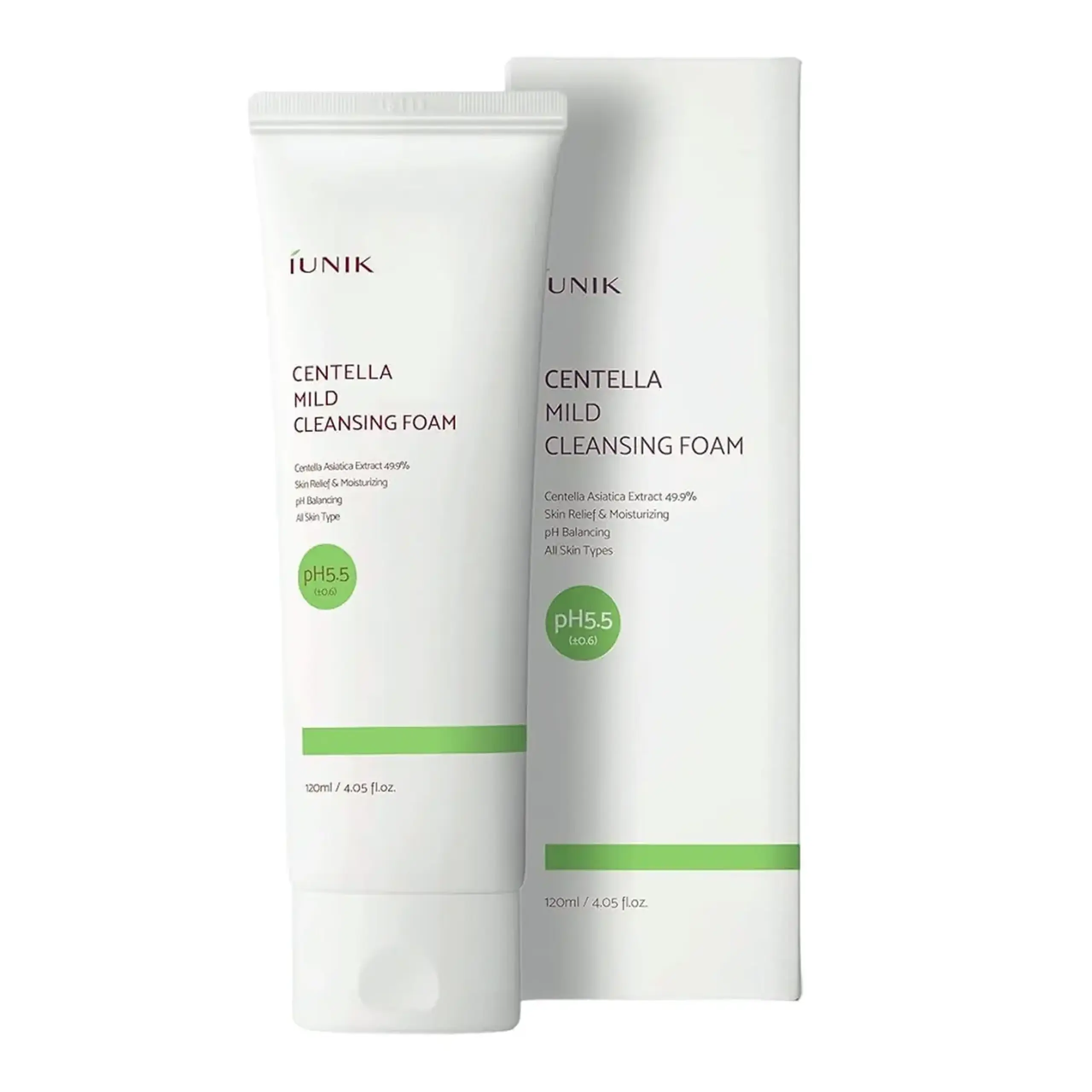 Iunik, Centella Mild Cleansing Foam, 120 ml