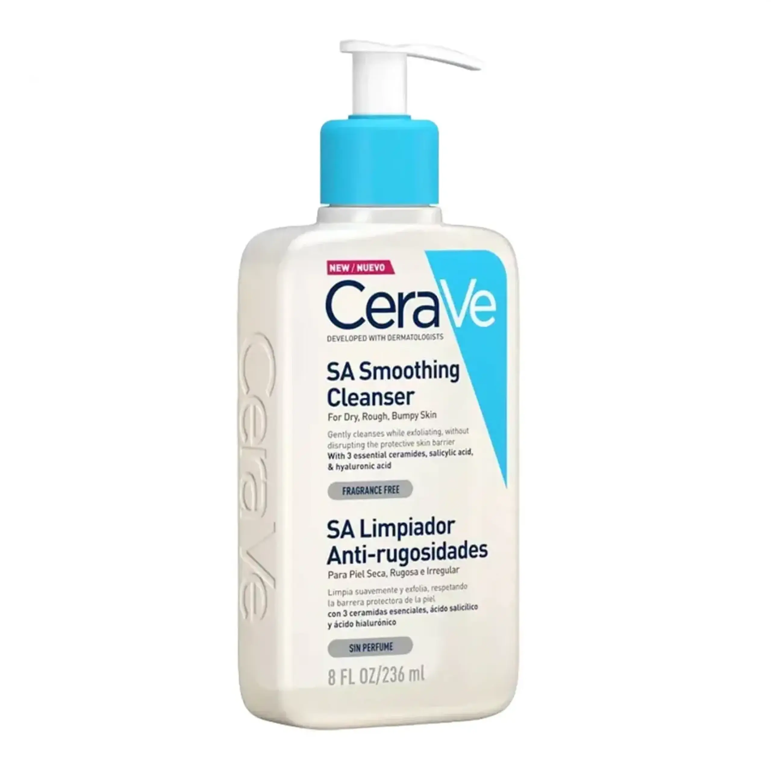Gel de curatare anti-rugozitati CeraVe, Sa Smoothing Cleanser, 236 ml