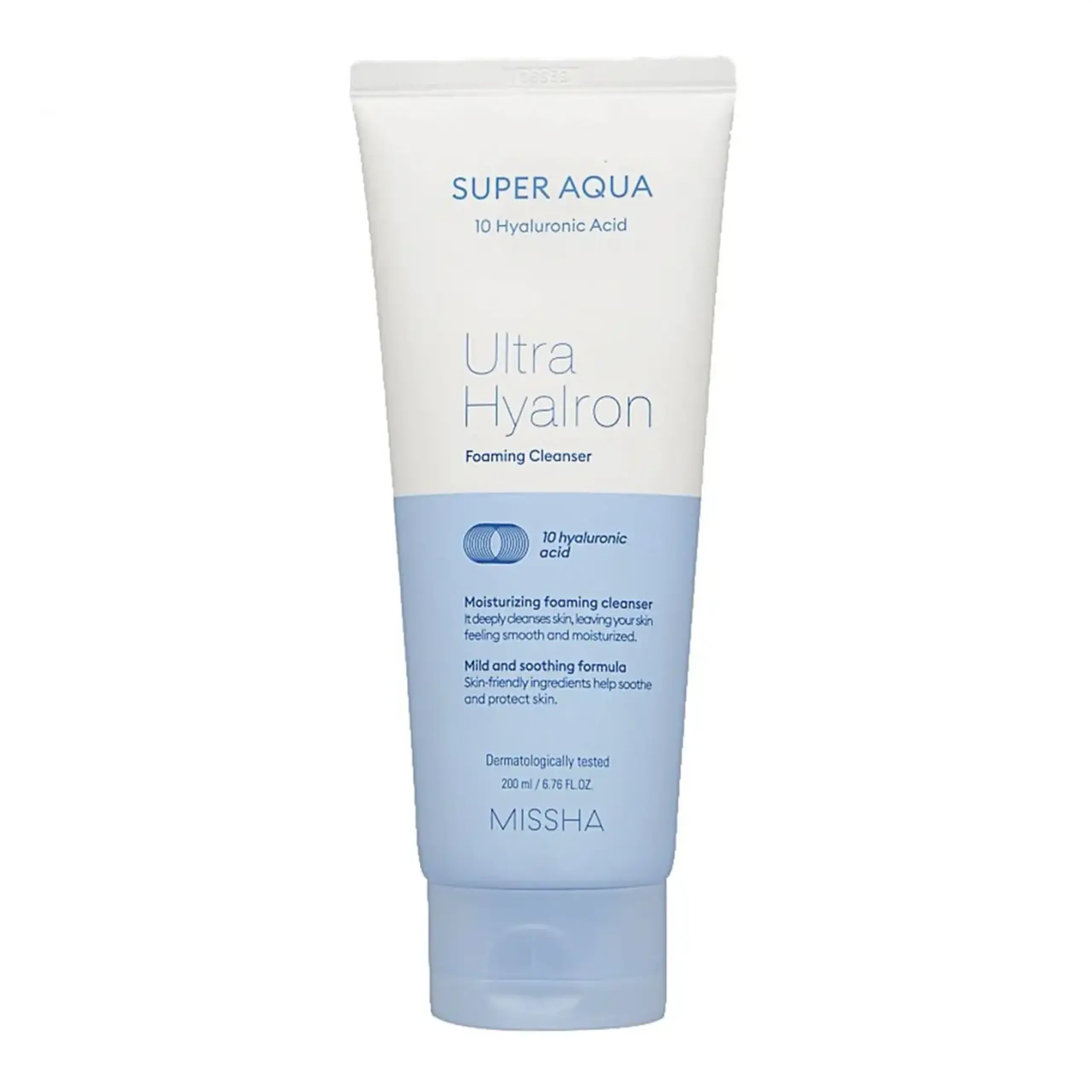 Missha, Super Aqua Ultra Hyalron Foaming Cleanser, 200 ml