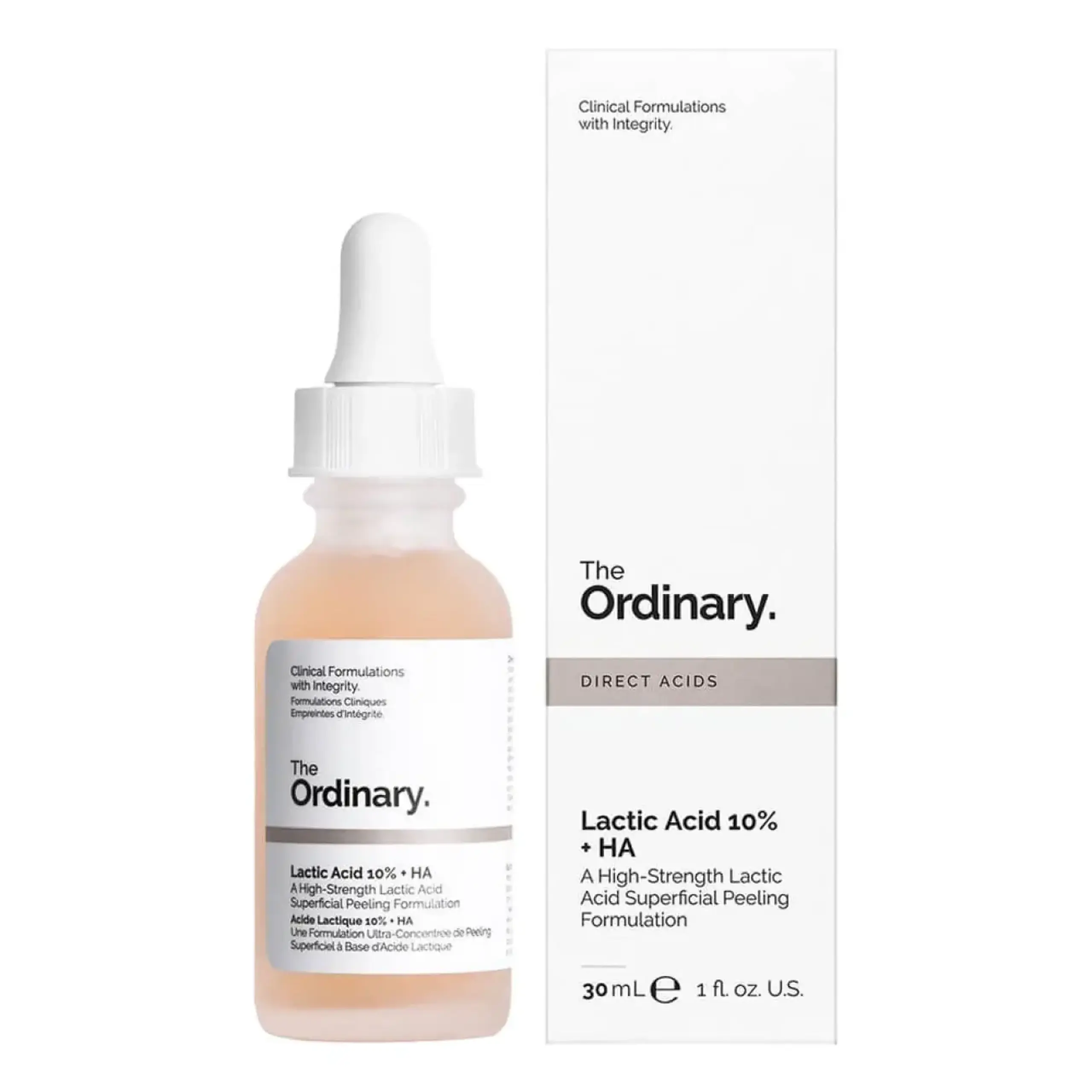 Serum exfoliant The Ordinary, Lactic Acid 10% + HA 2%, 30 ml