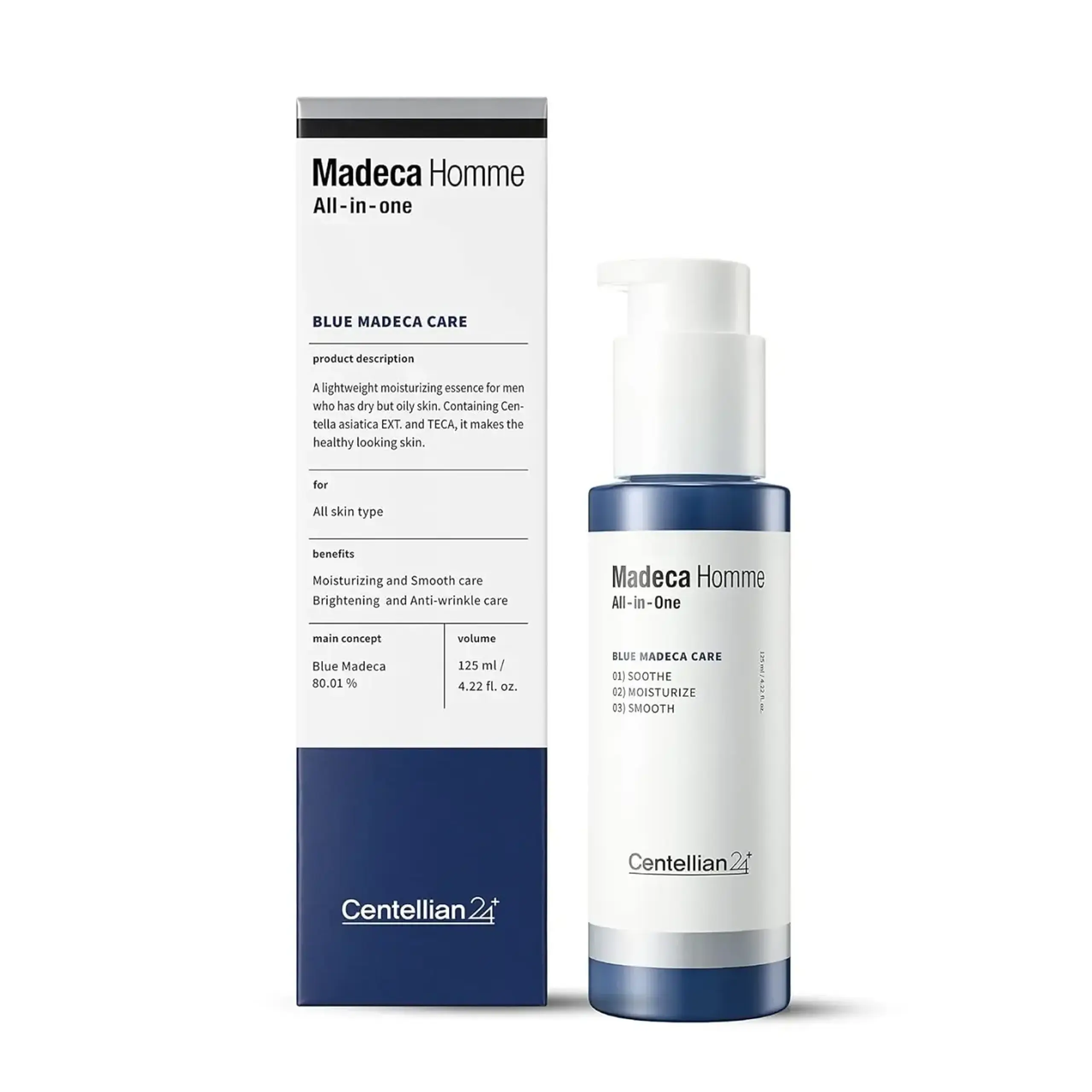 Loțiune facială pentru bărbați Centellian24, Madeca Homme All In One, 125 ml