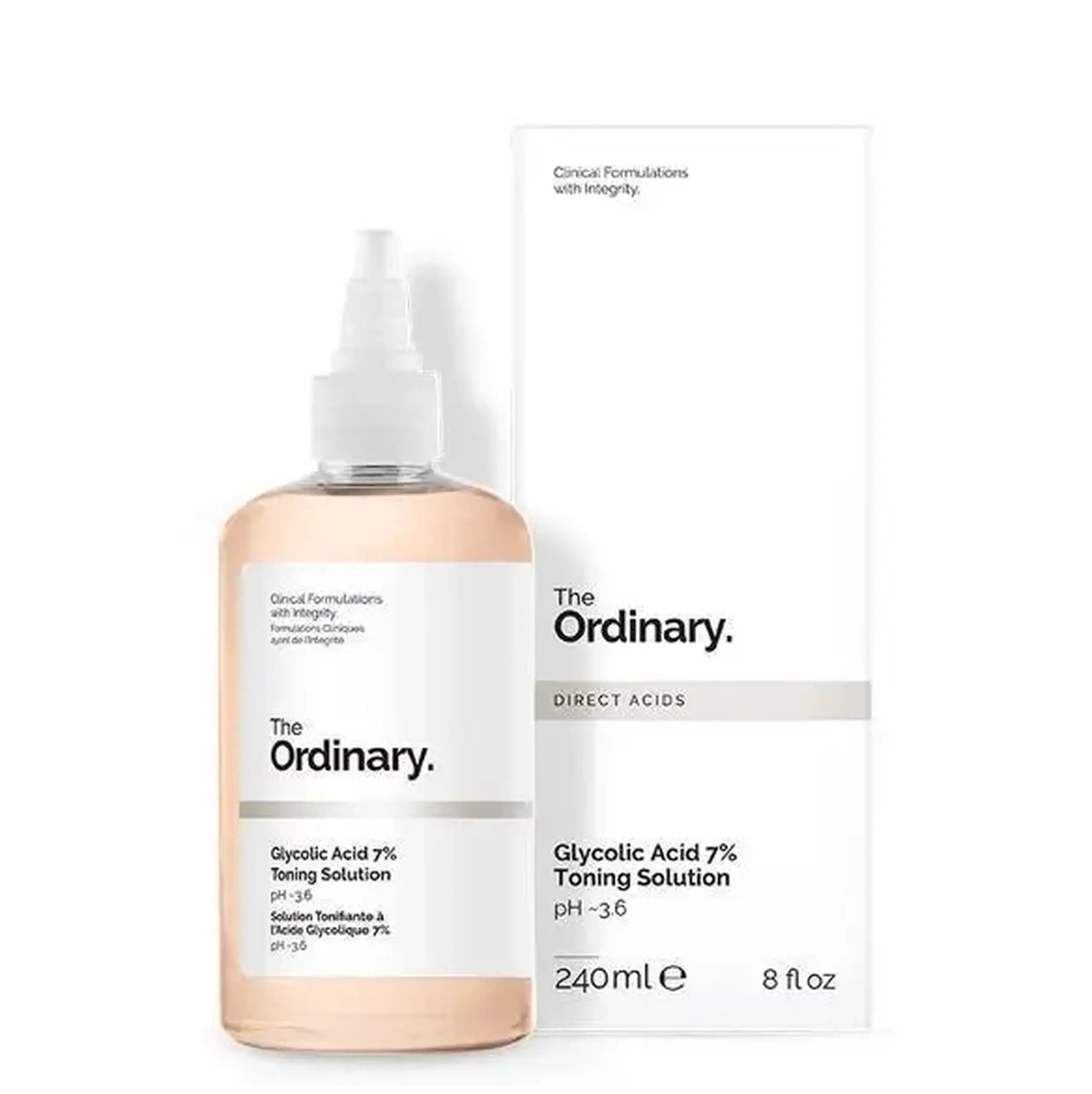 Toner pentru fata The Ordinary, Glycolic Acid 7% Toning Solution, 240 ml