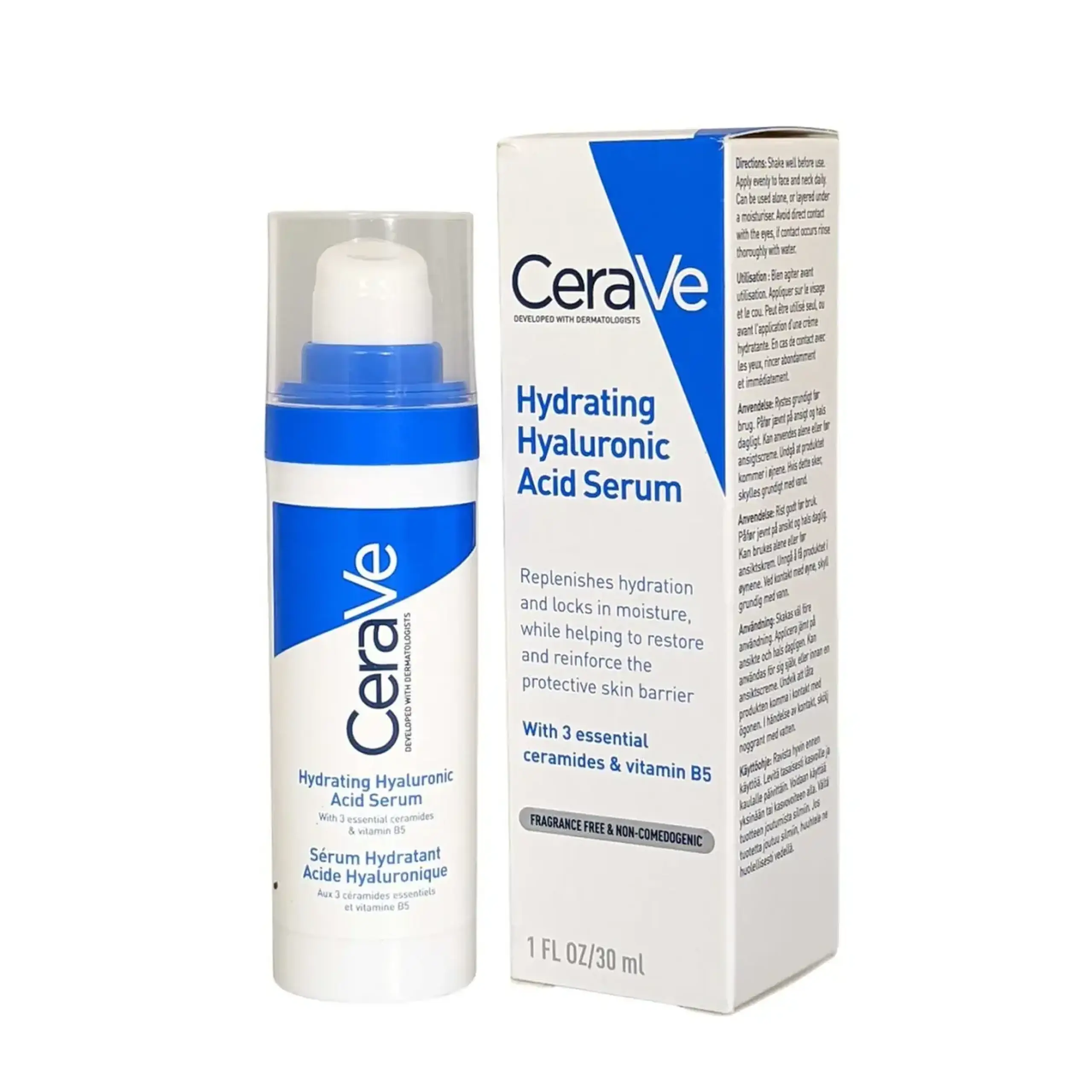Ser hidratant cu acid hialuronic CeraVe Hydrating Hyaluronic Acid Serum, 30 ml