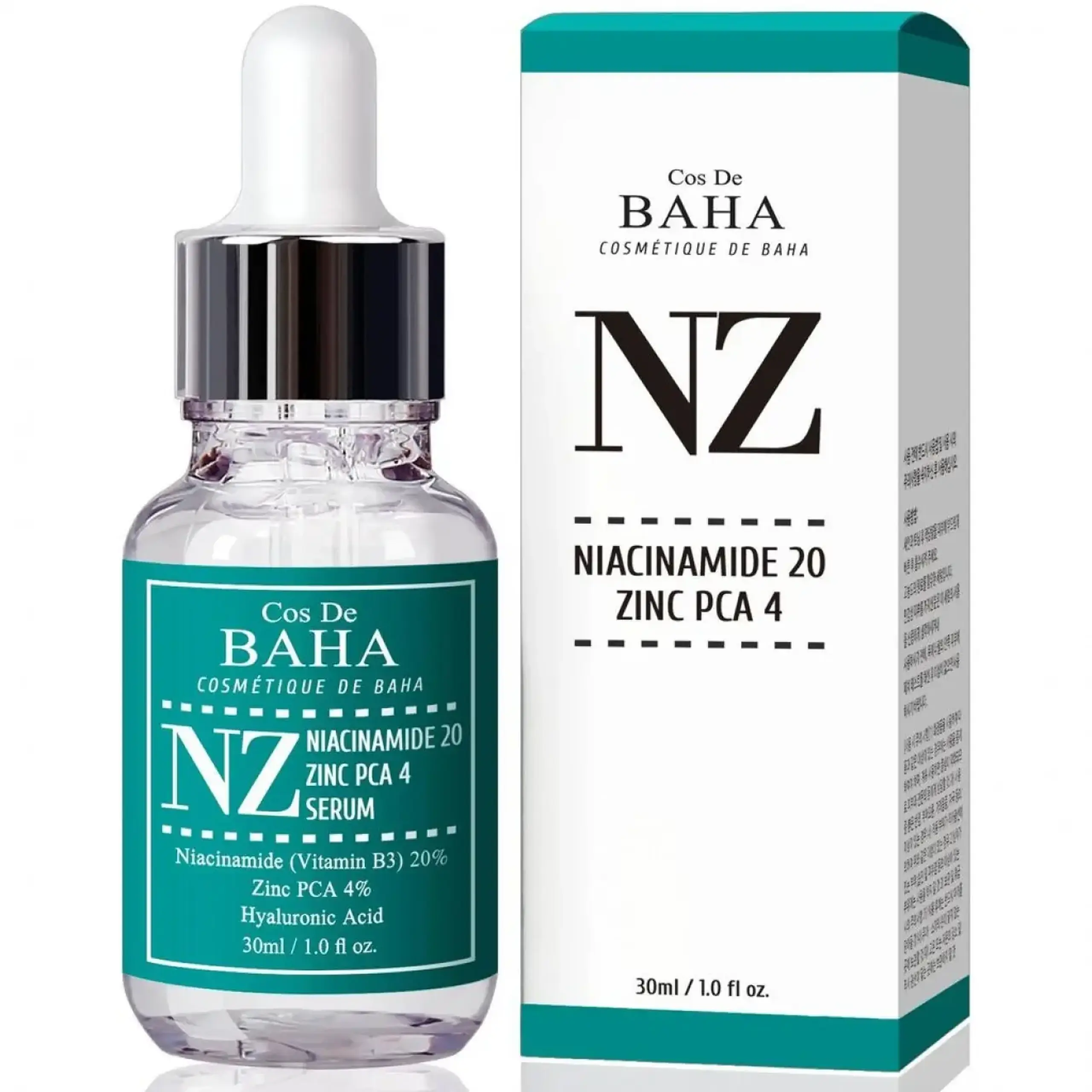 Cos De Baha, NZ Niacinamide 20% + Zinc 4%, 30ml