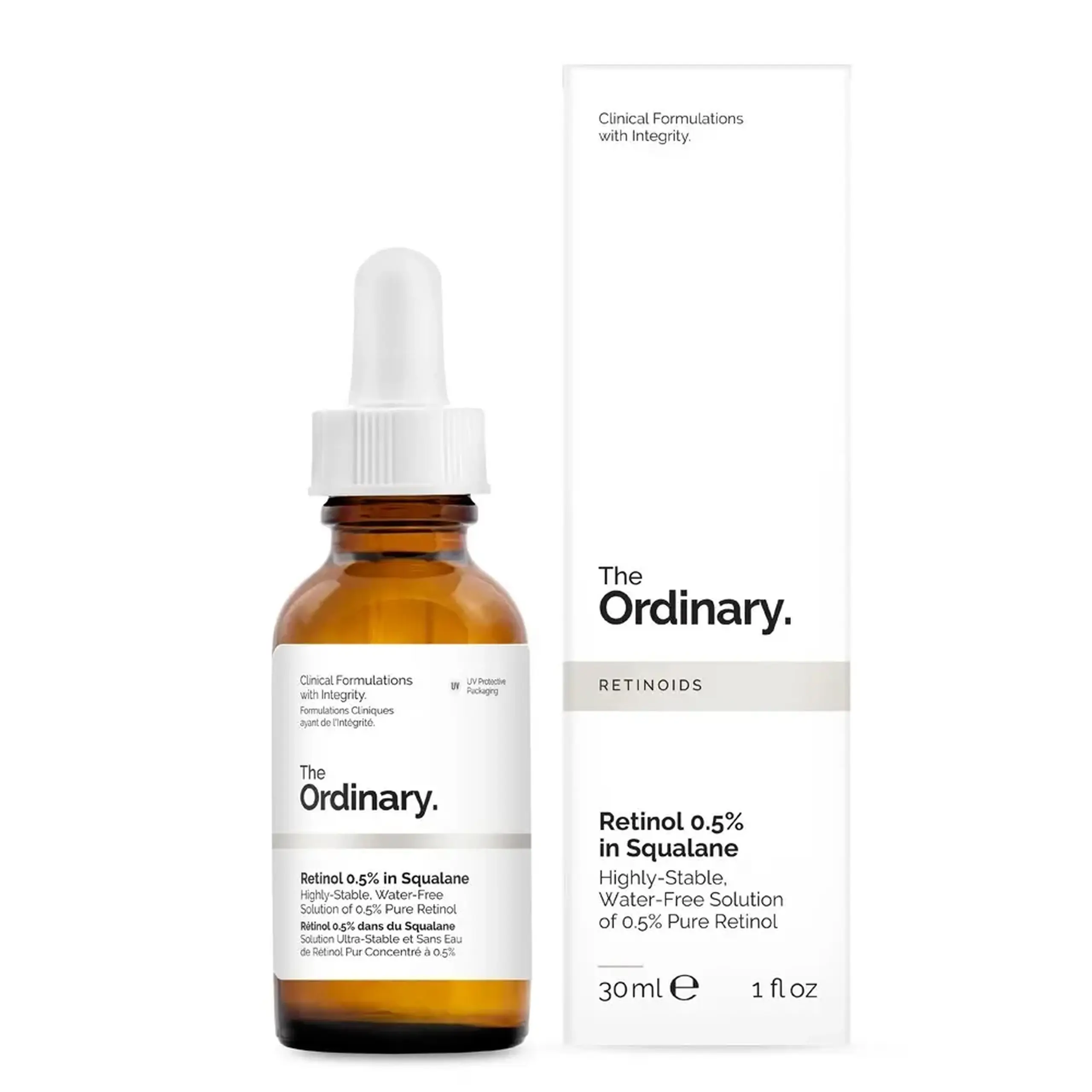 Serum pentru fata The Ordinary, Retinol 0.5% In Squalane, 30 ml
